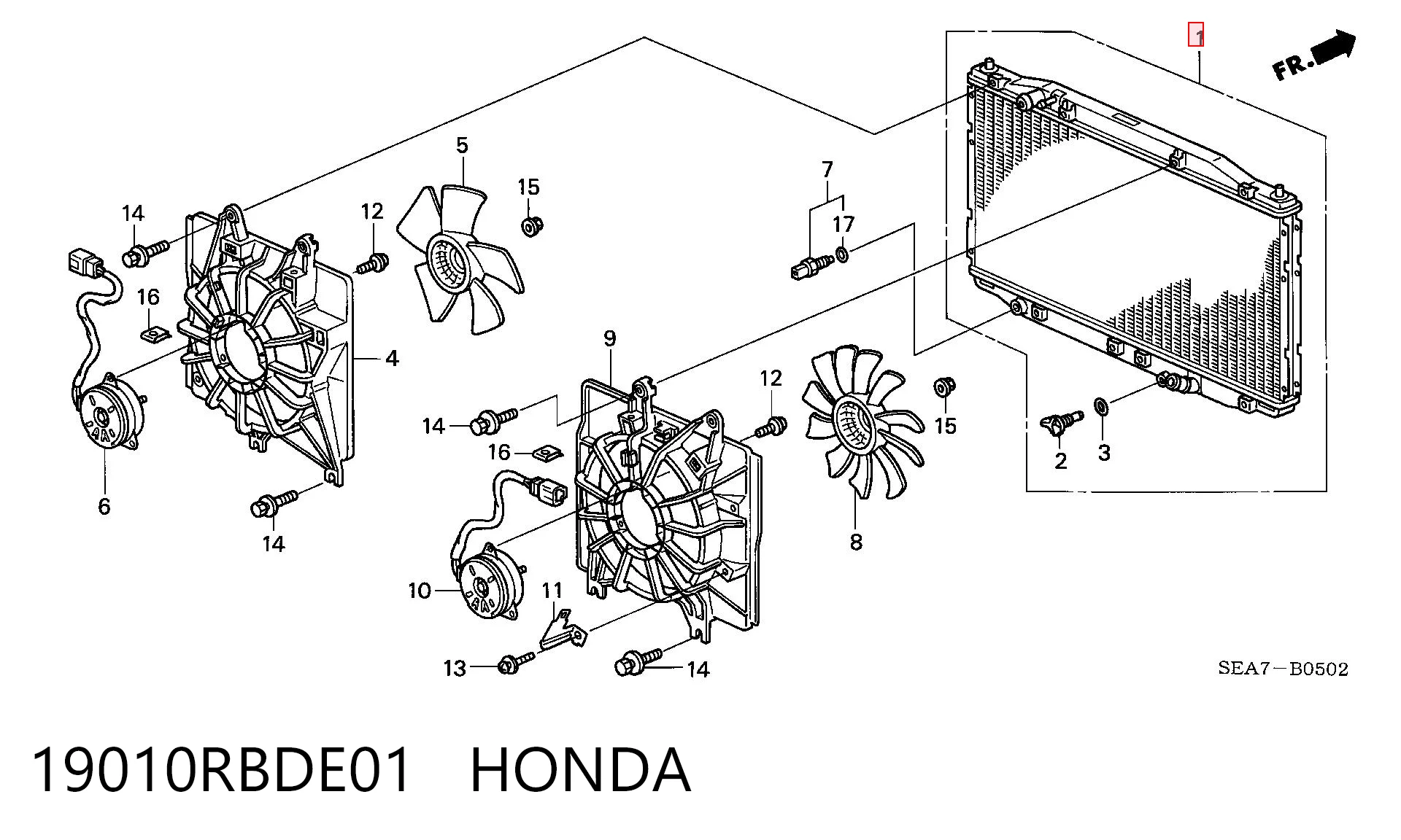 19010RBDE01 Honda