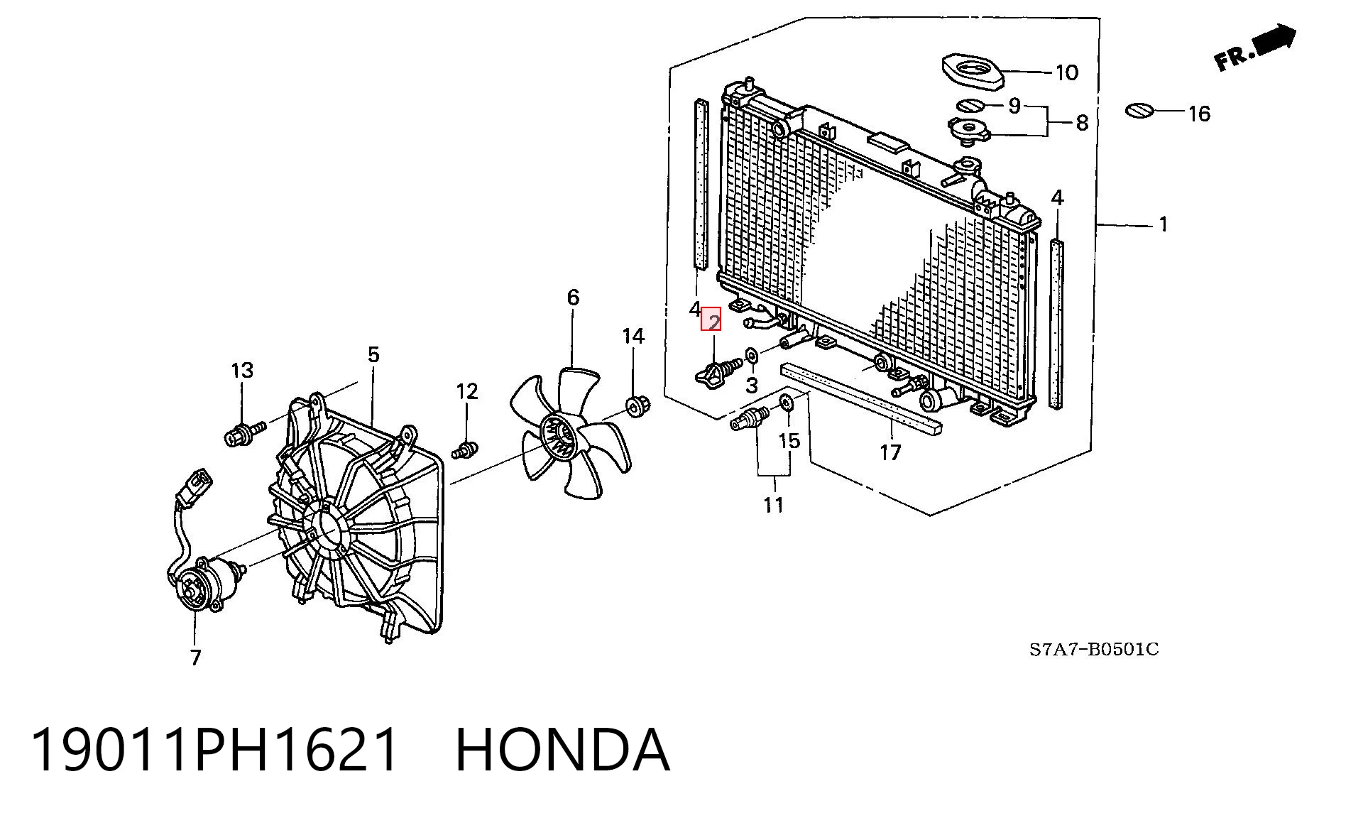 19011PH1621 Honda 