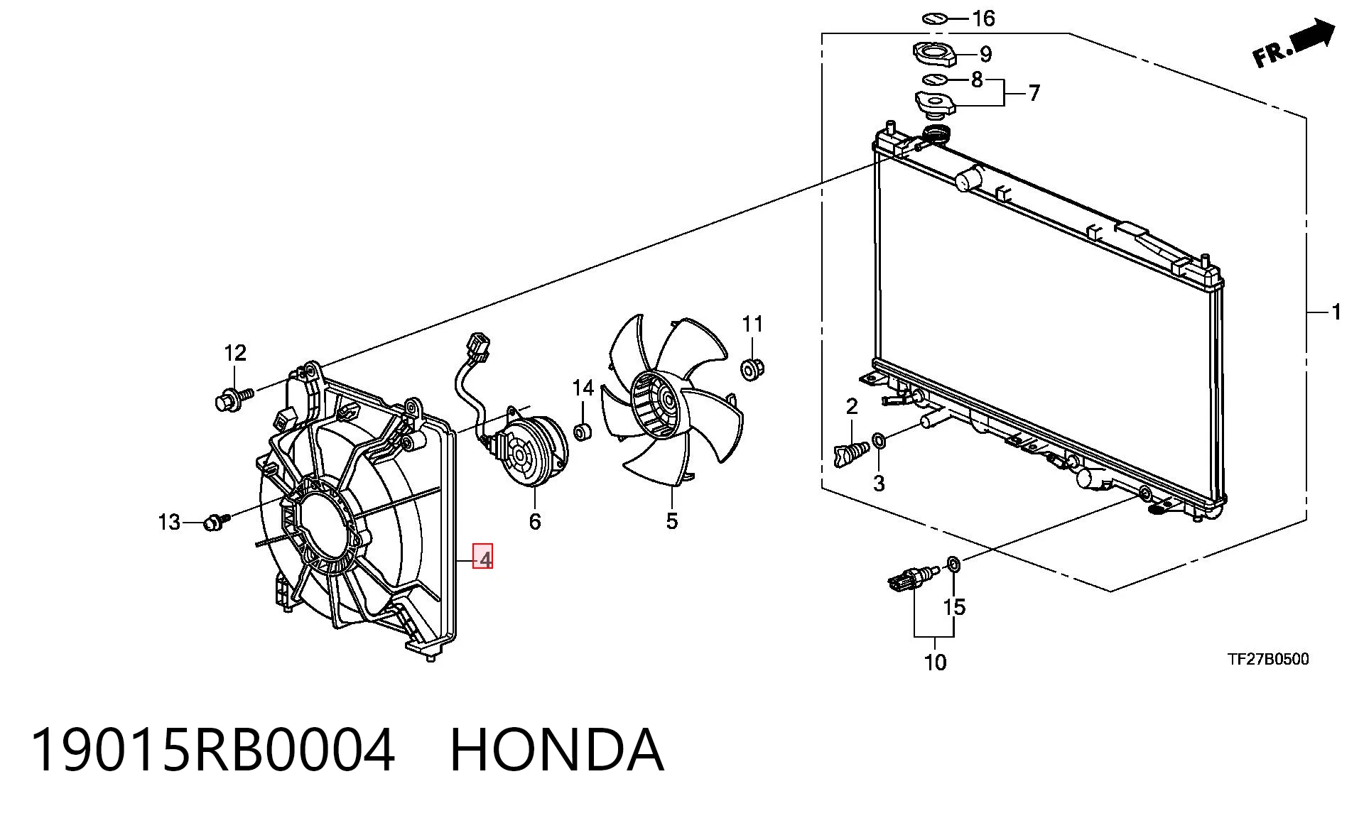 19015RB0004 Honda