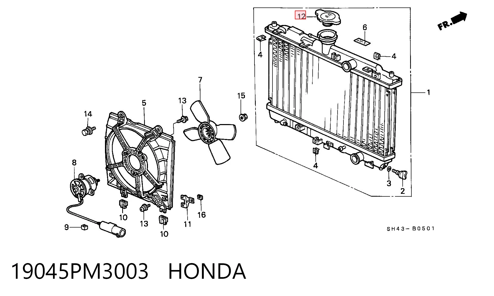 19045PM3003 Honda
