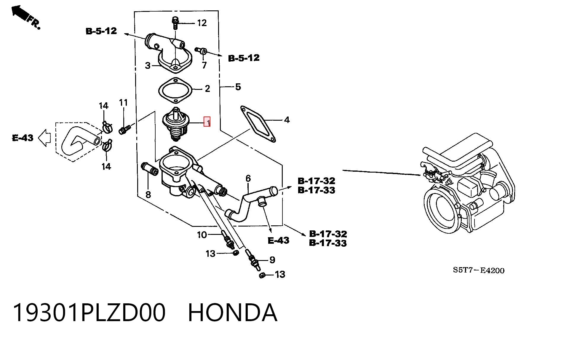 19301PLZD00 Honda