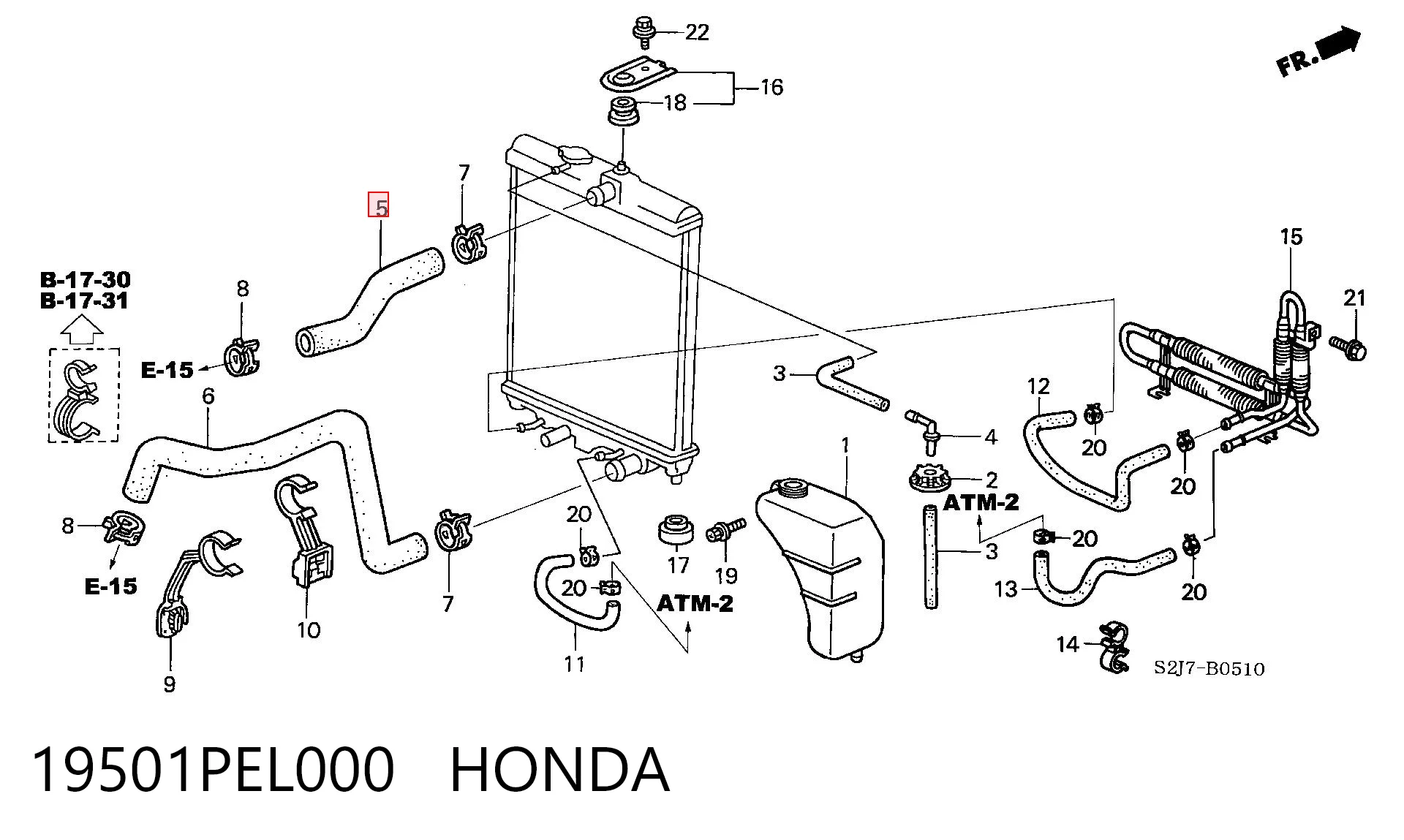 19501PEL000 Honda
