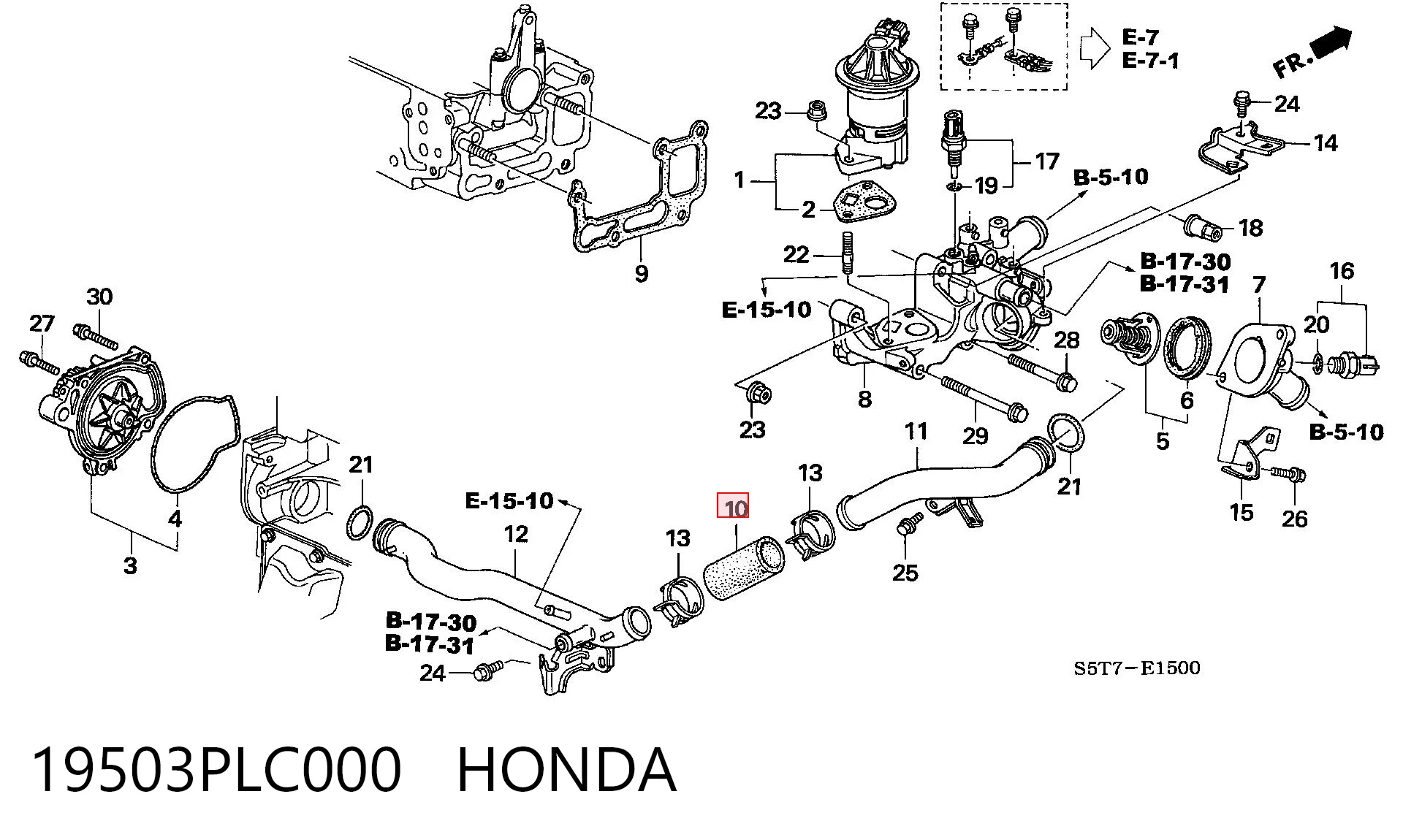 19503PLC000 Honda 