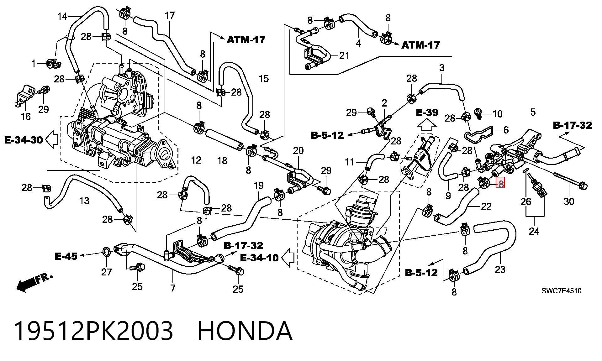 19512PK2003 Honda 