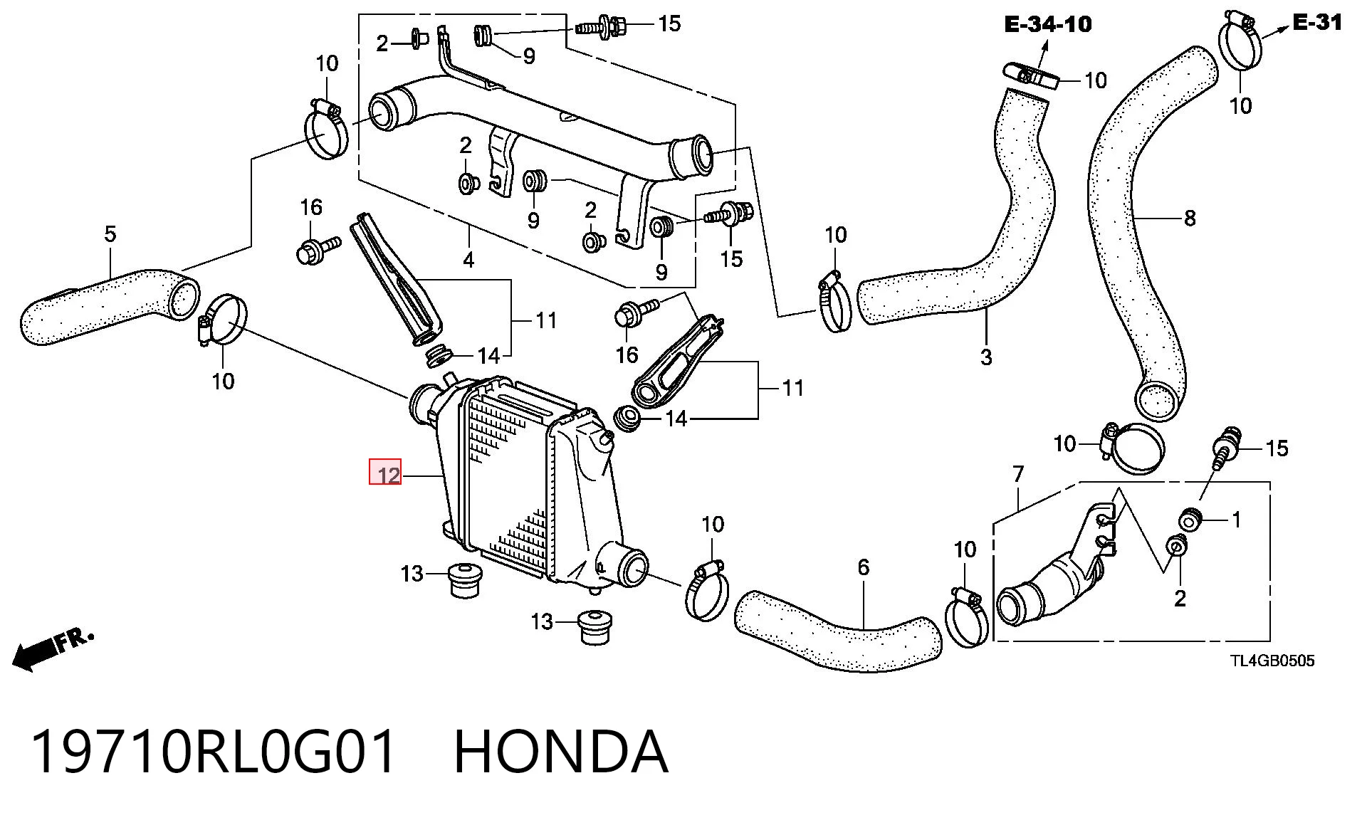 Radiador de intercooler Honda Accord VIII CW ao melhor preço