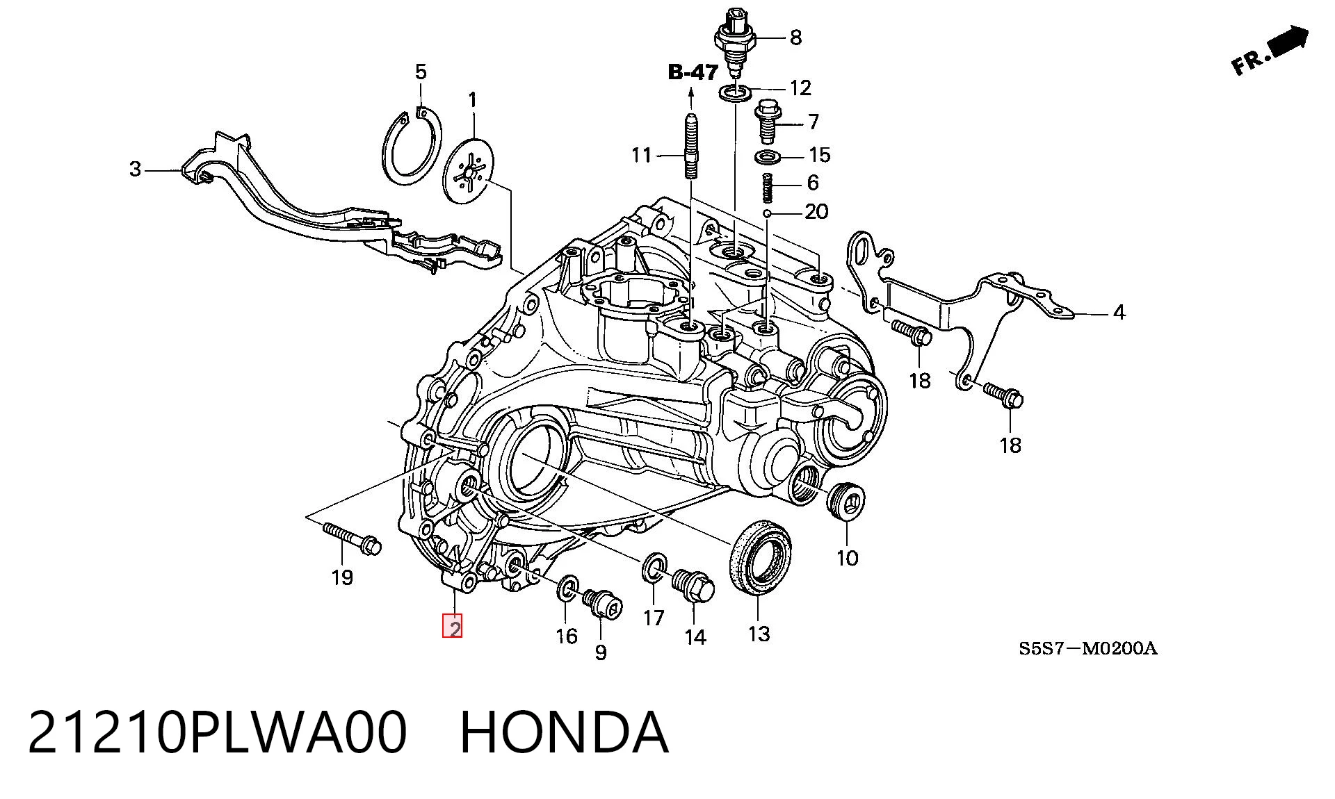 21210PLWA00 Honda