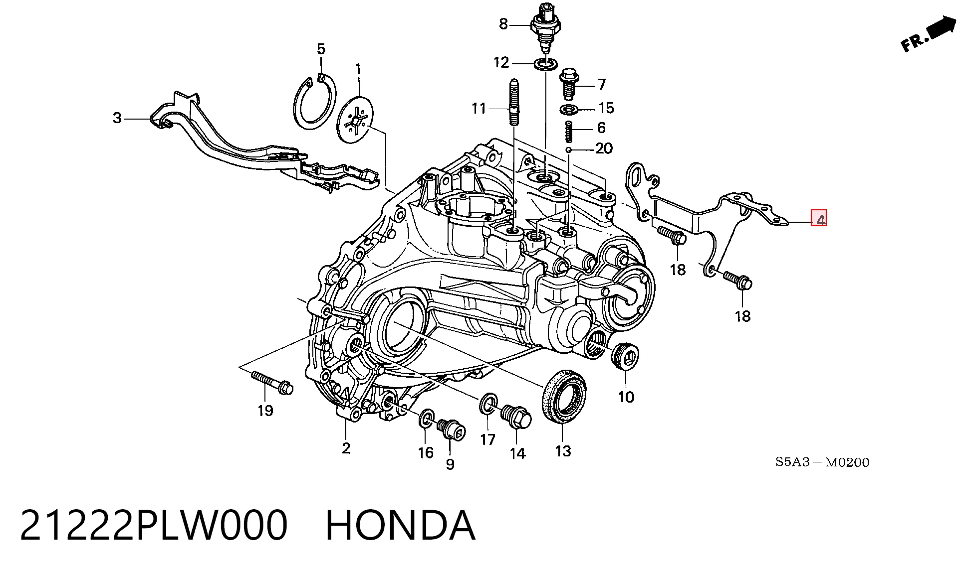 21222PLW000 Honda