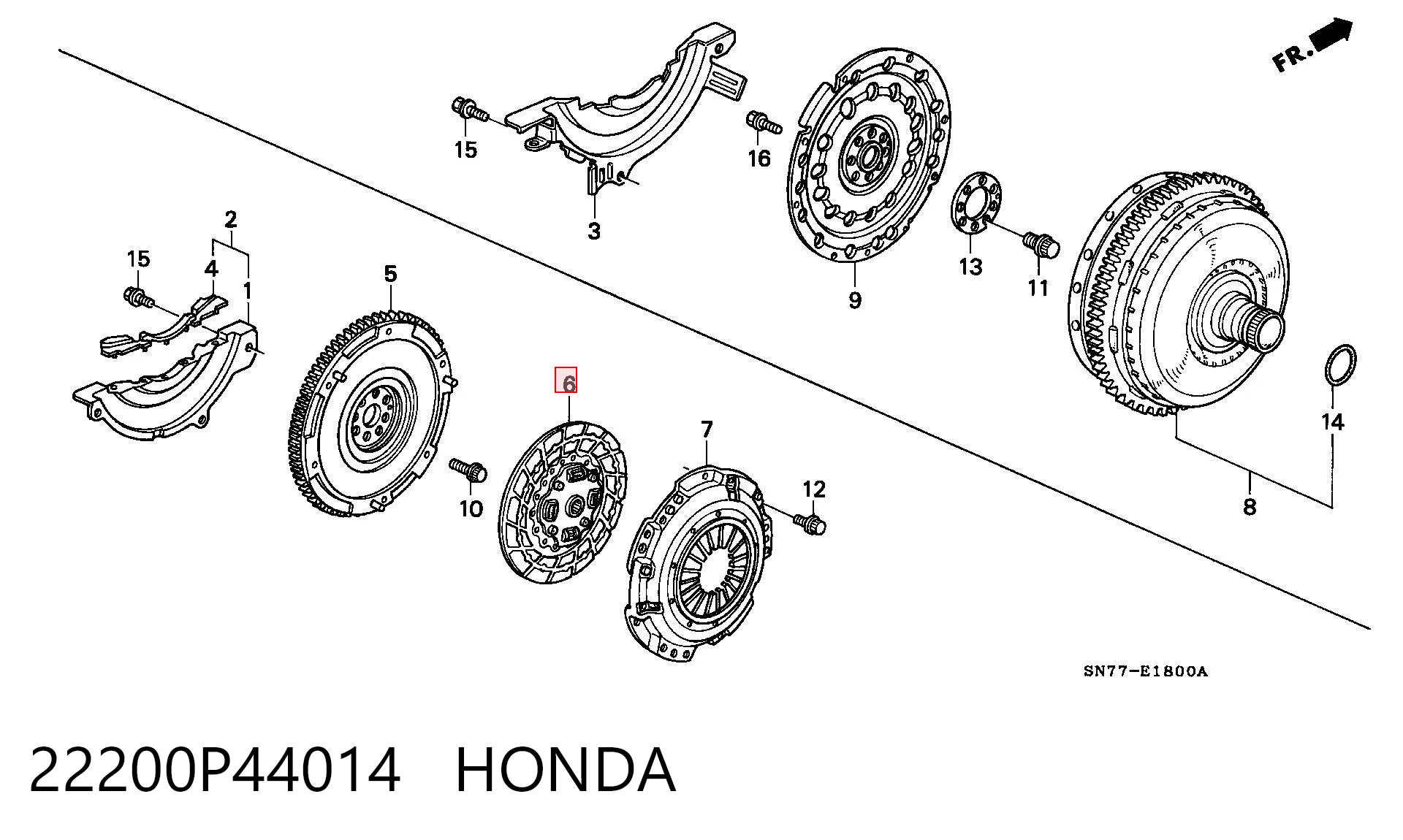 Disco de embraiagem para Honda Accord V CE, CF