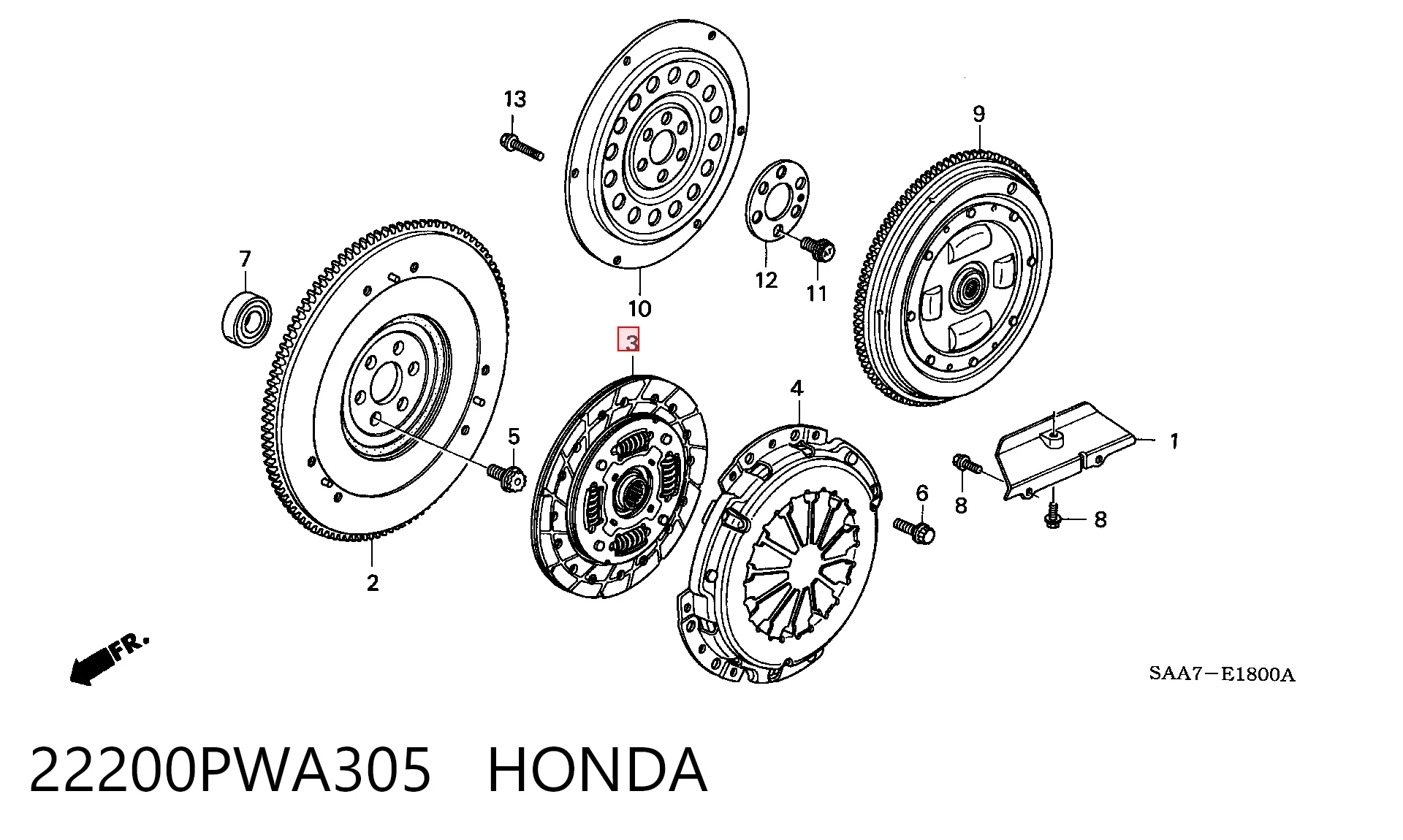 Disco de embraiagem para Honda Jazz GD, GE