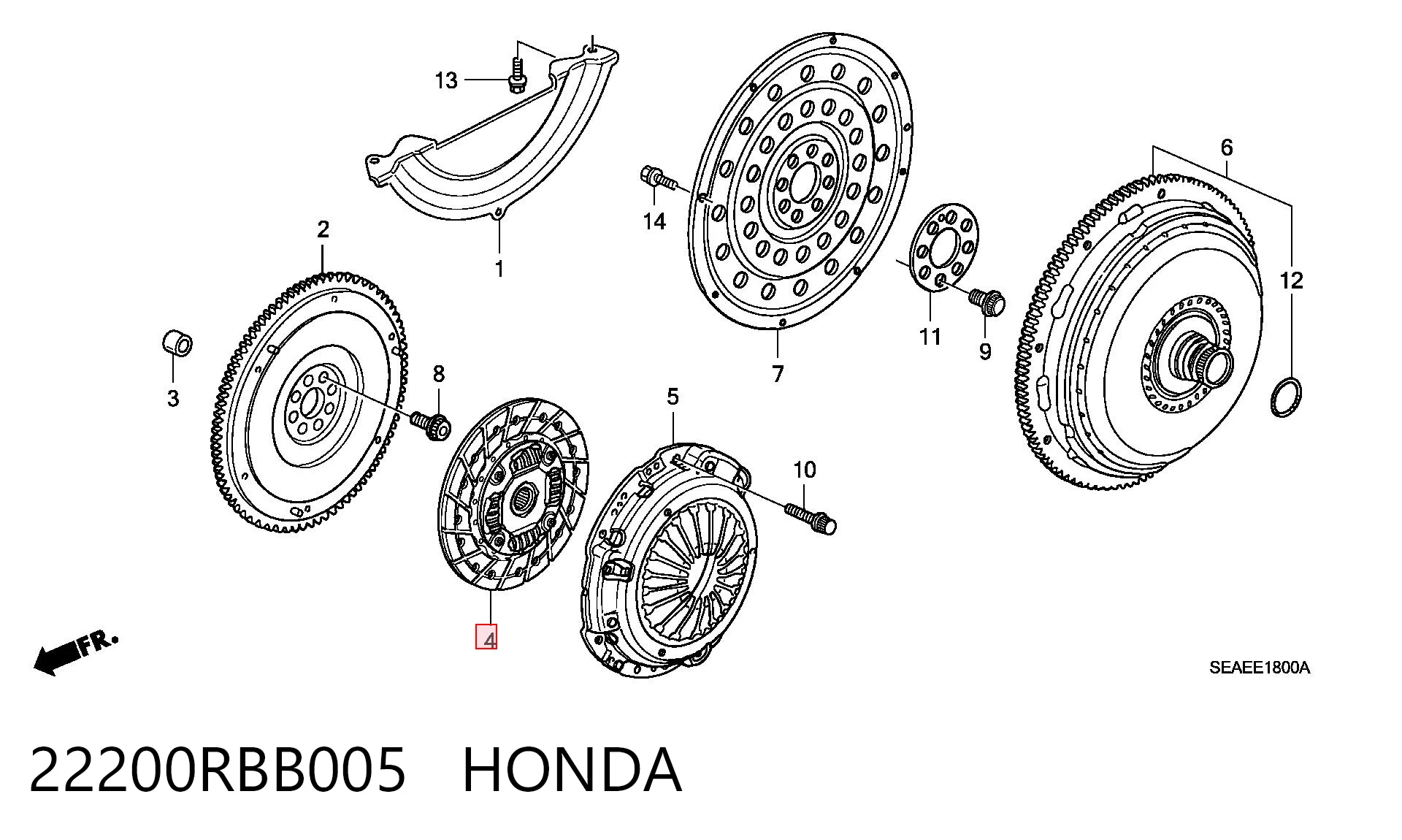 Disco de embraiagem para Honda Accord CL, CM