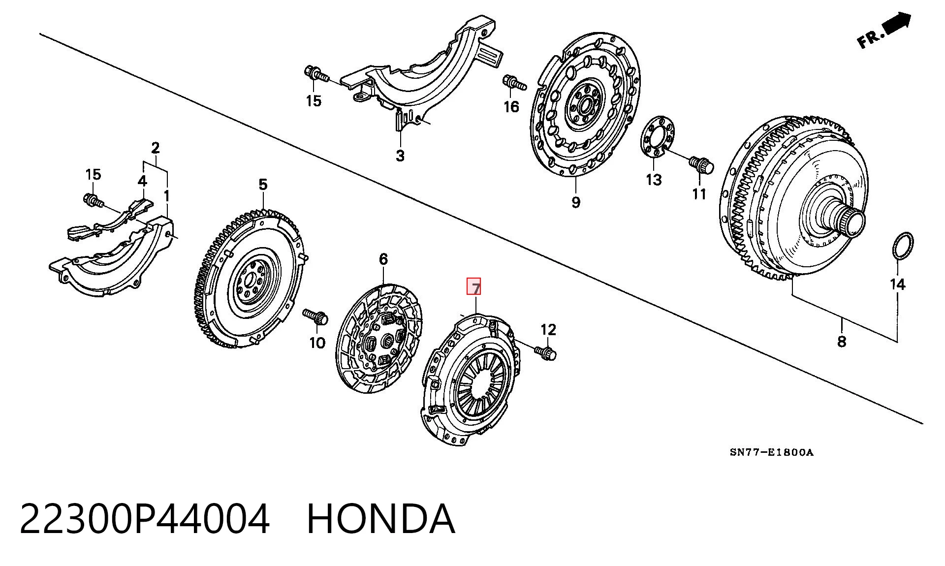Cesta de embraiagem para Honda Accord VI CH