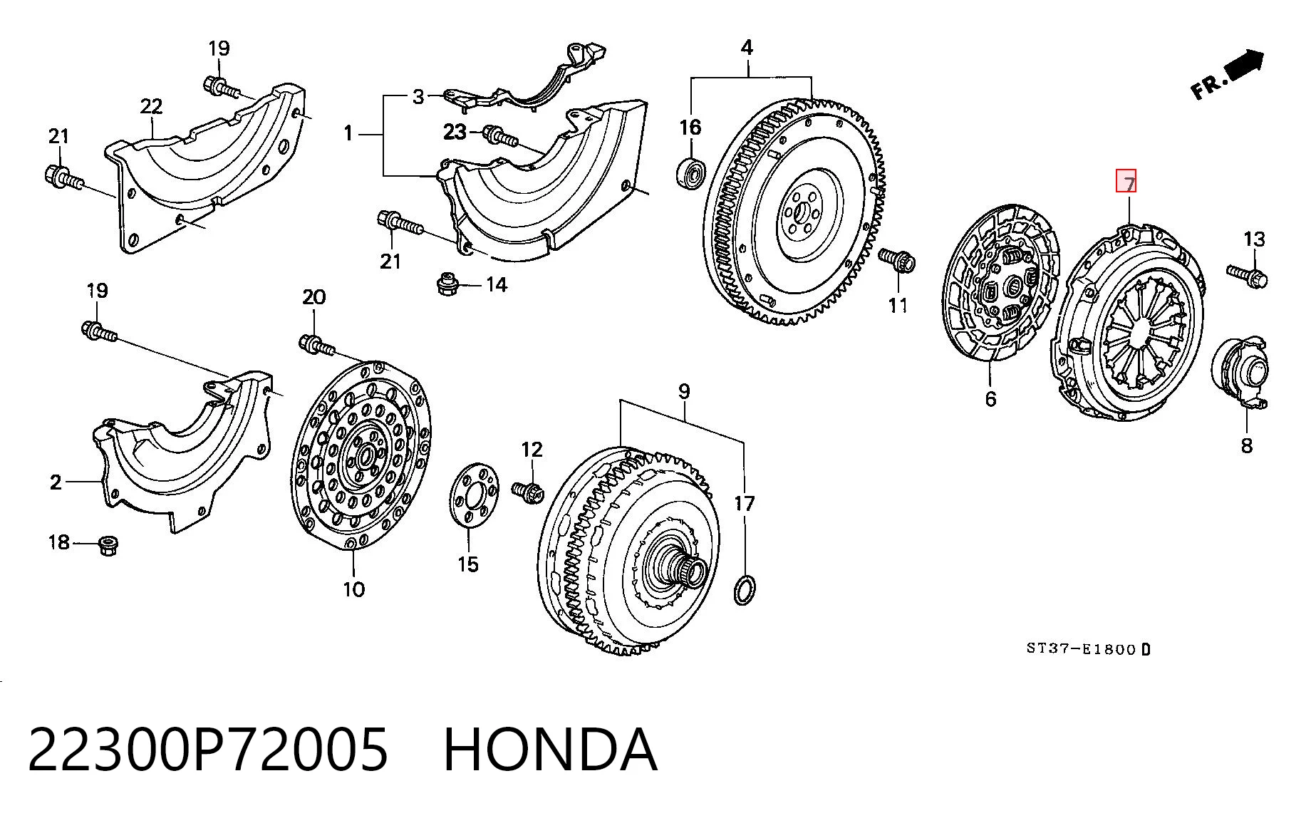 Cesta de embraiagem Honda CR-V I SUV (RD) (1995 - 2002) I