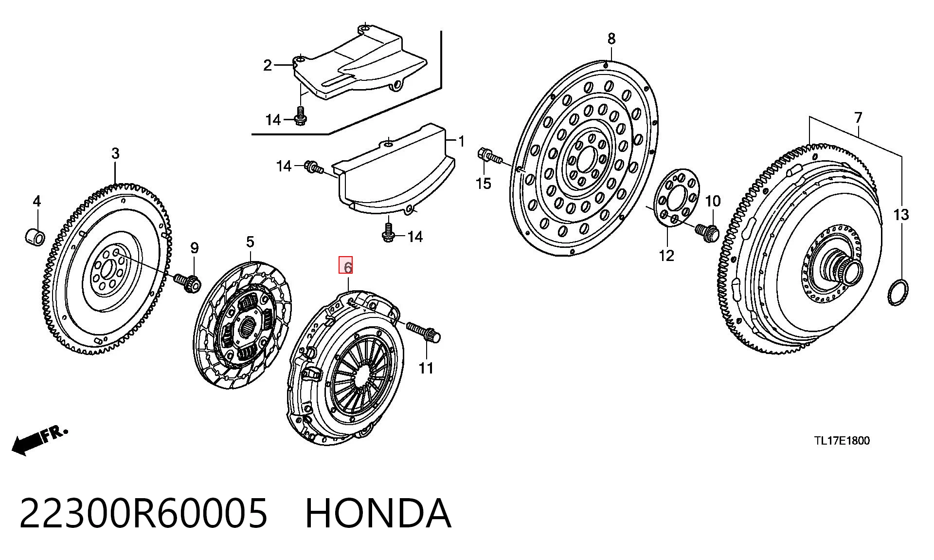 Cesta de embraiagem para Honda Accord CW