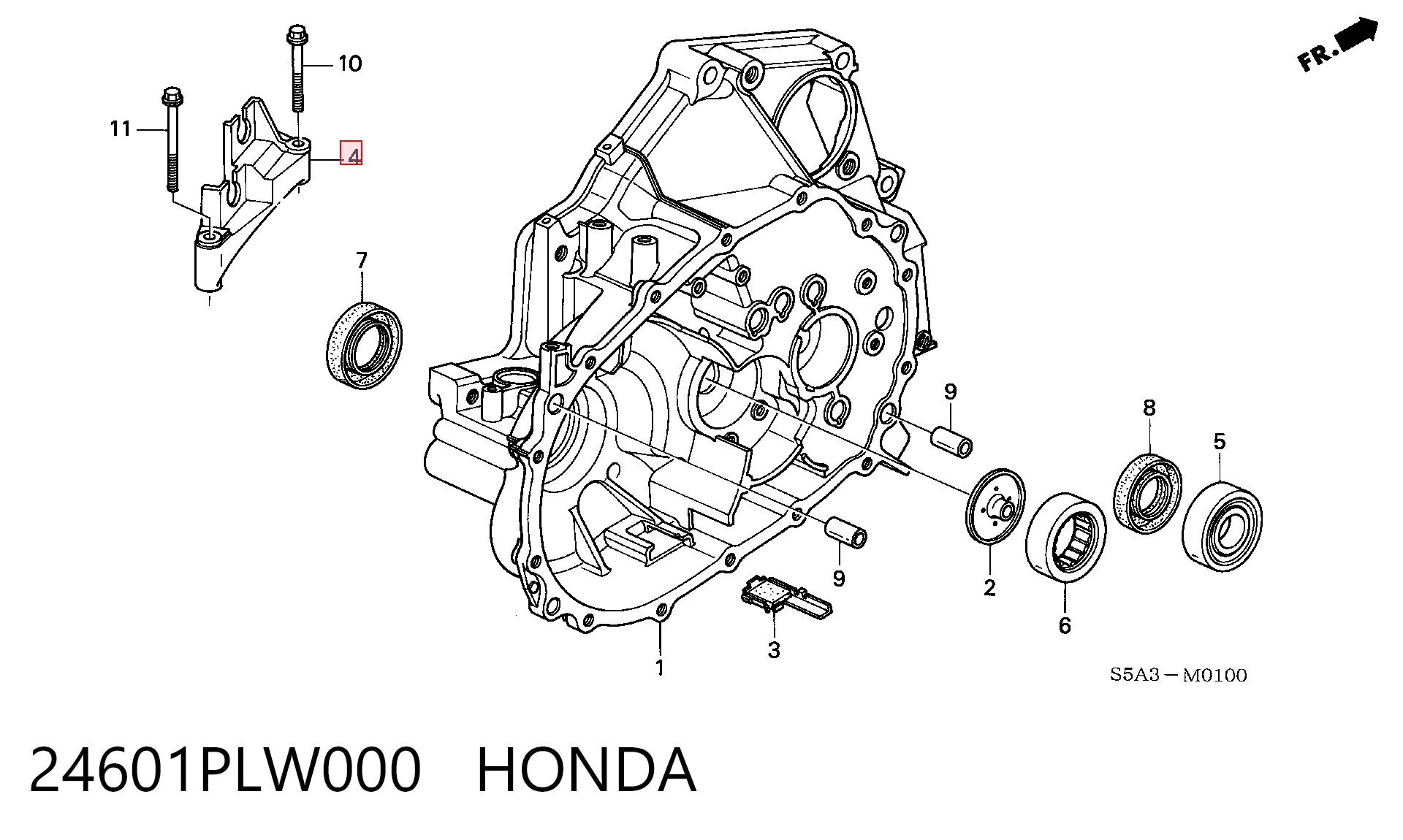 24601PLW000 Honda
