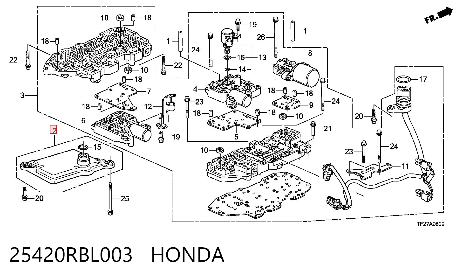 25420RBL003 Honda Filtro da Caixa Automática de Mudança