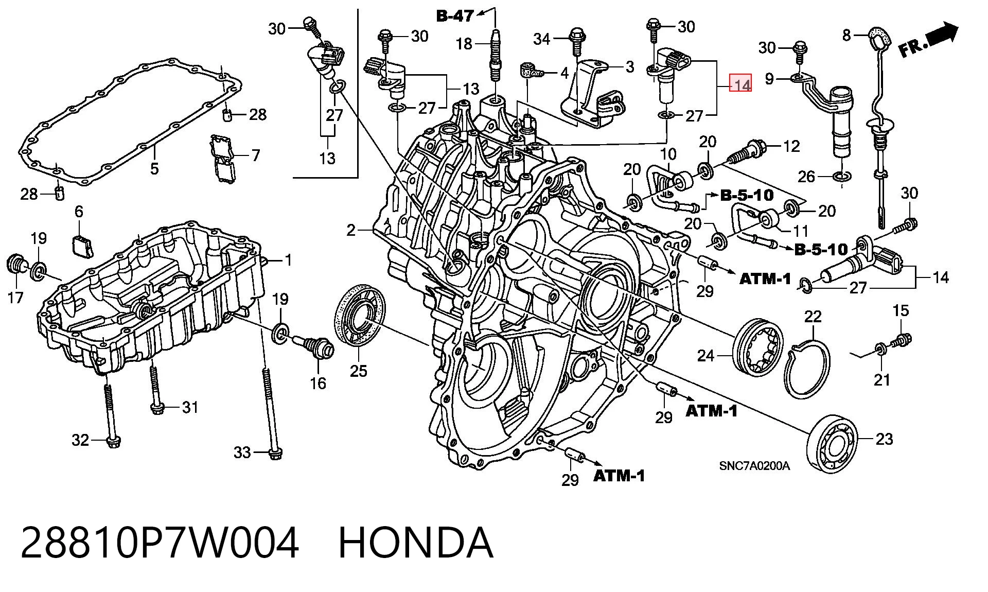 28810P7W004 Honda Disco de embraiagem