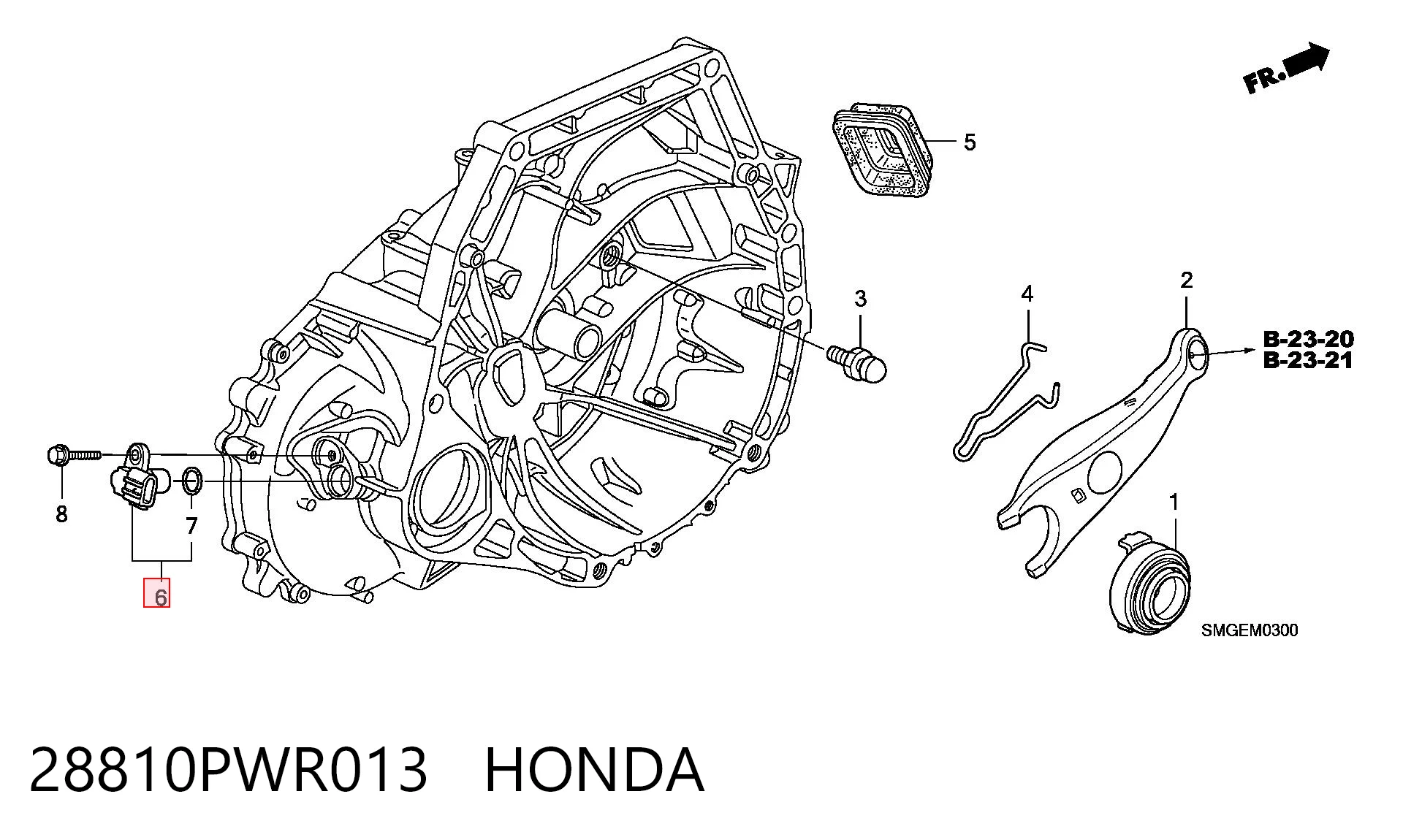 28810PWR013 Honda Sensor de velocidade