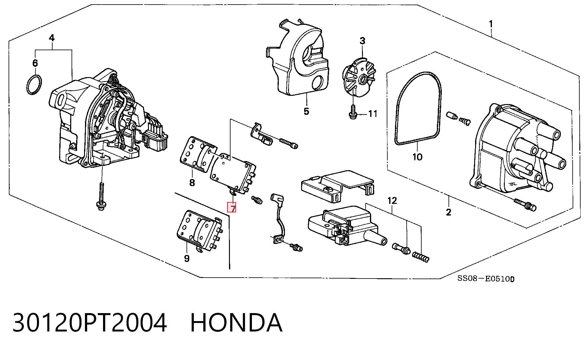Módulo de ignição (comutador) Honda Civic IV ED, EF ao melhor preço