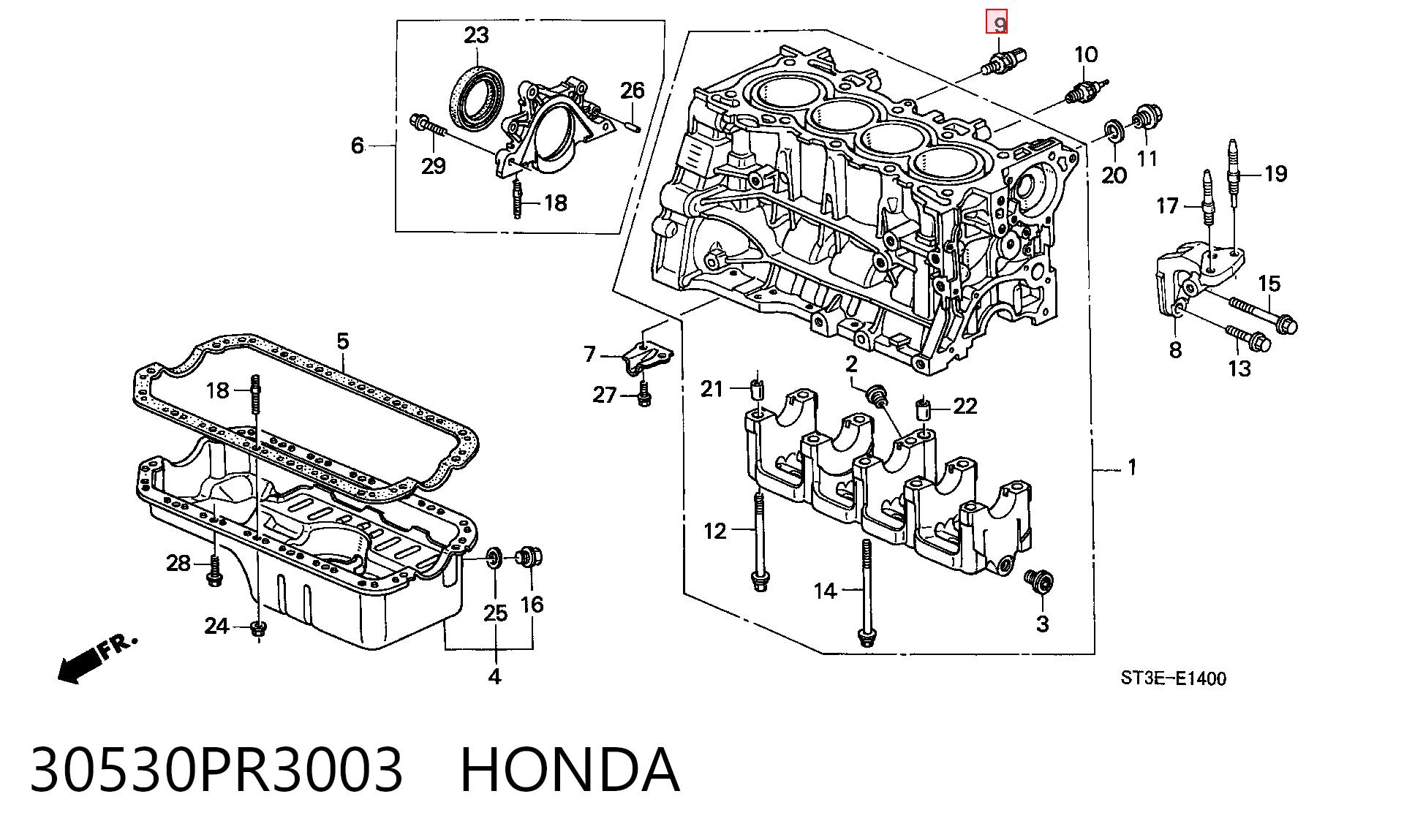  Sensor de detonação Honda HR-V SUV (GH) (1999 - 2005) 