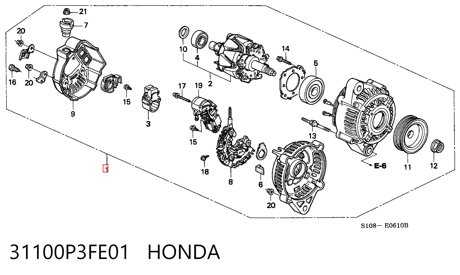 31100P3FE01 Honda Gerador