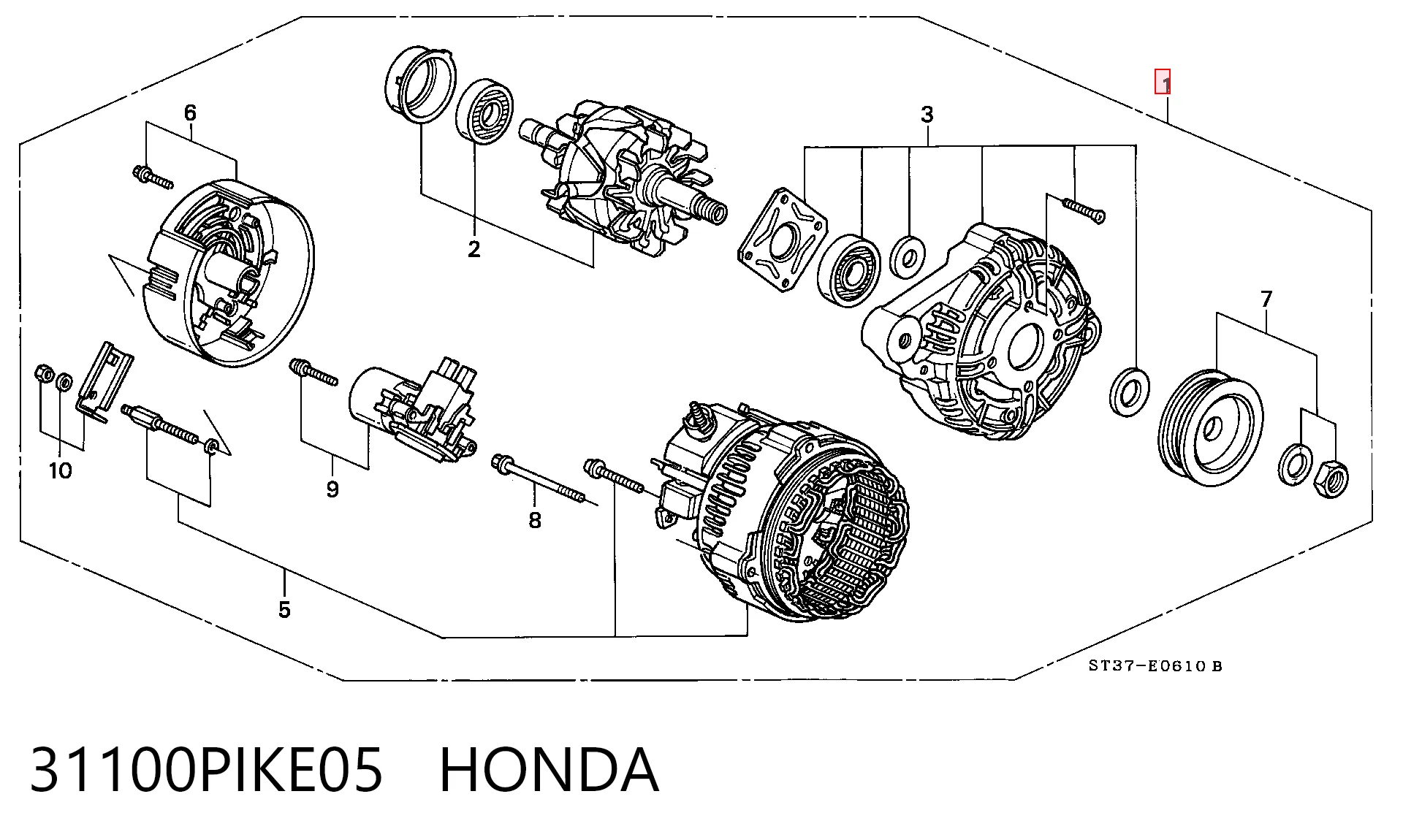 31100PIKE05 Honda Gerador