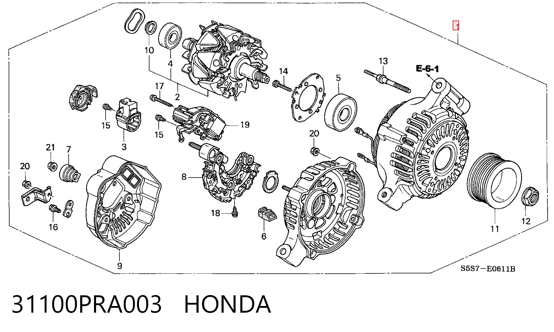 31100PRA003 Honda Gerador