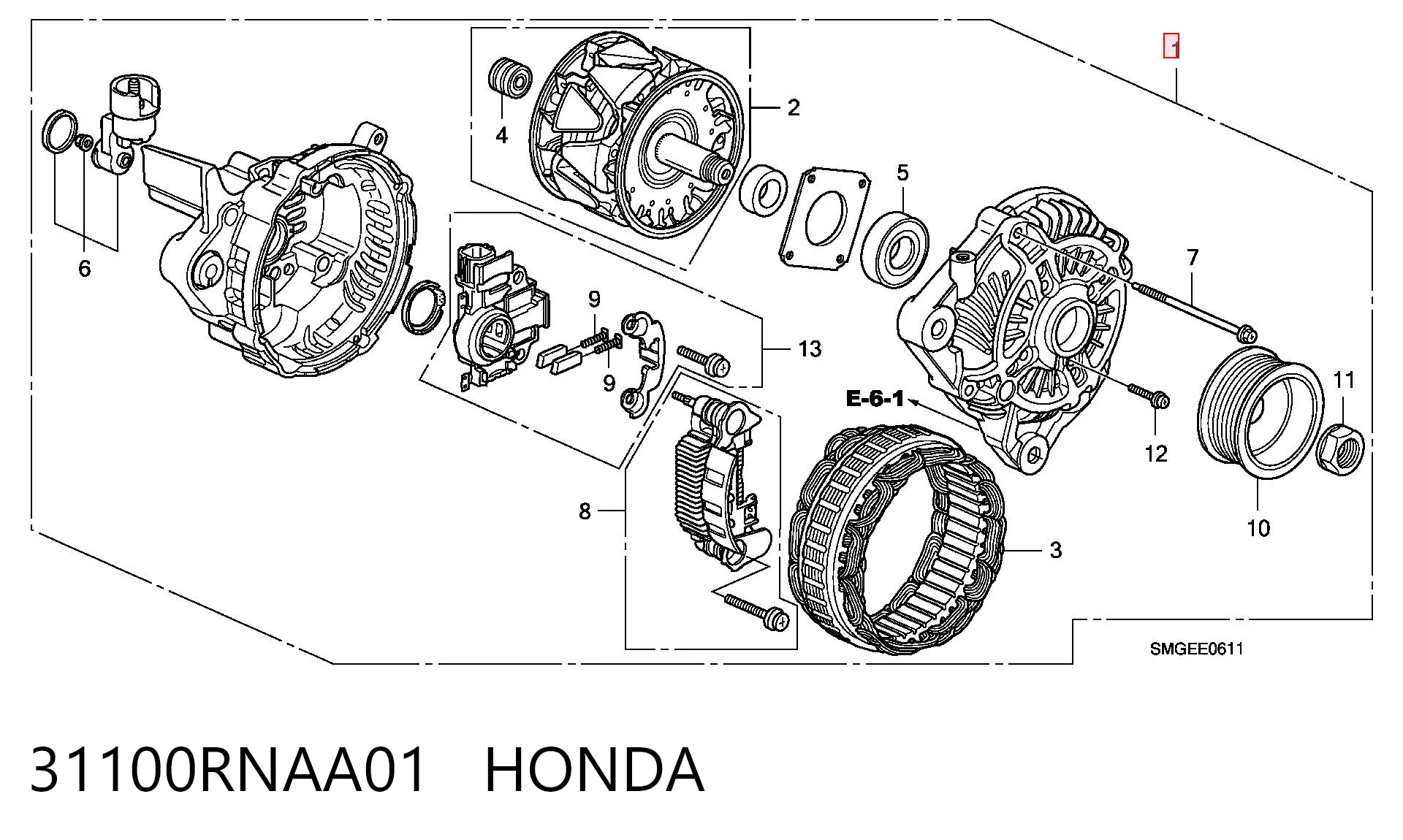 31100RNAA01 Honda Gerador