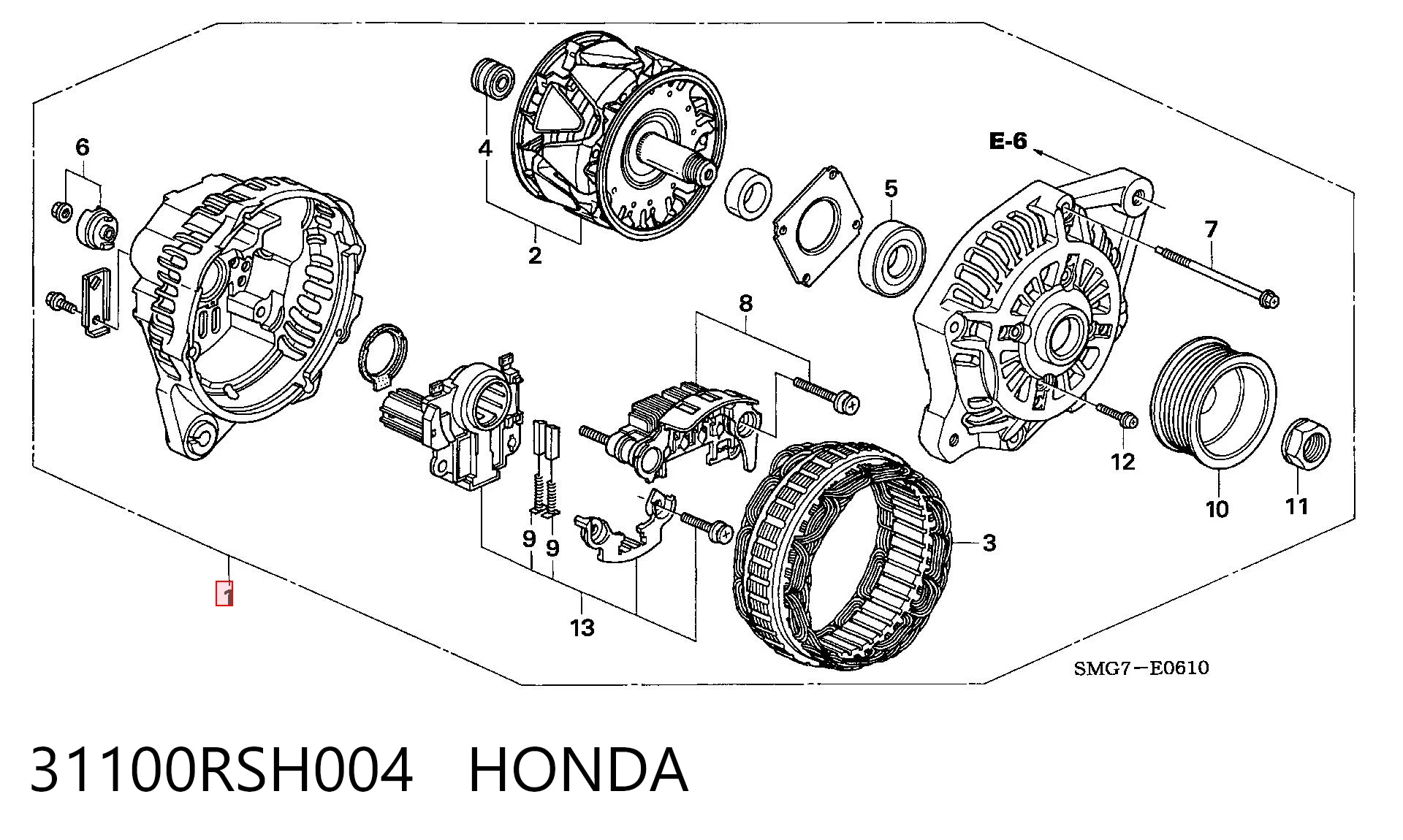 31100RSH004 Honda Gerador