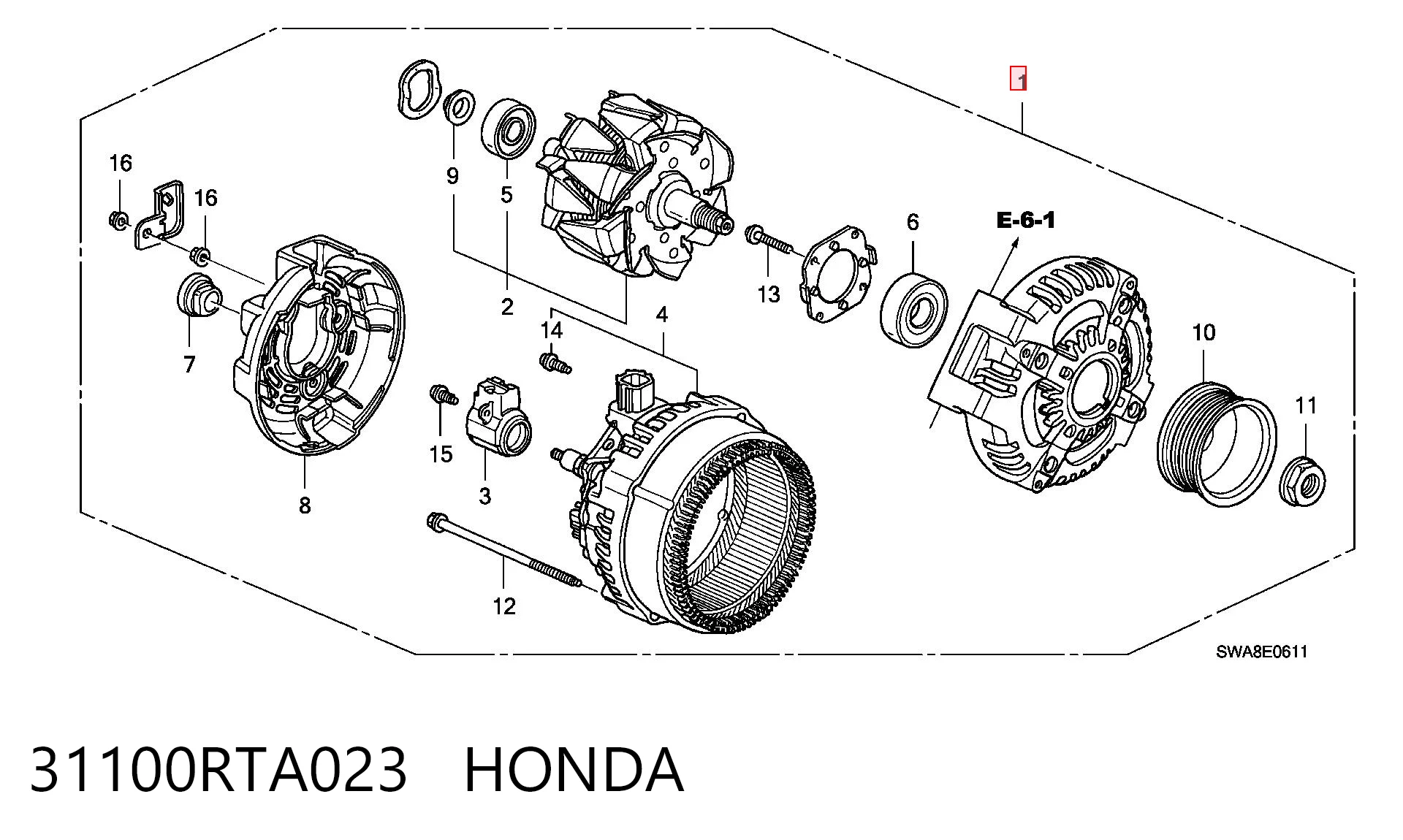 31100RTA023 Honda Gerador