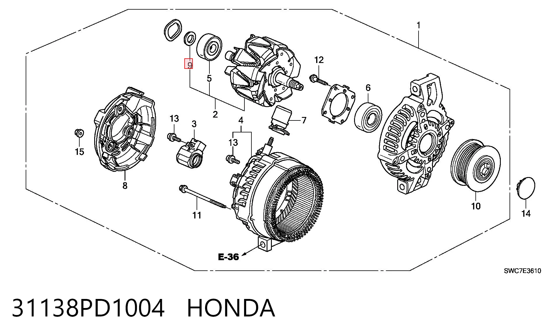 31138PD1004 Honda 