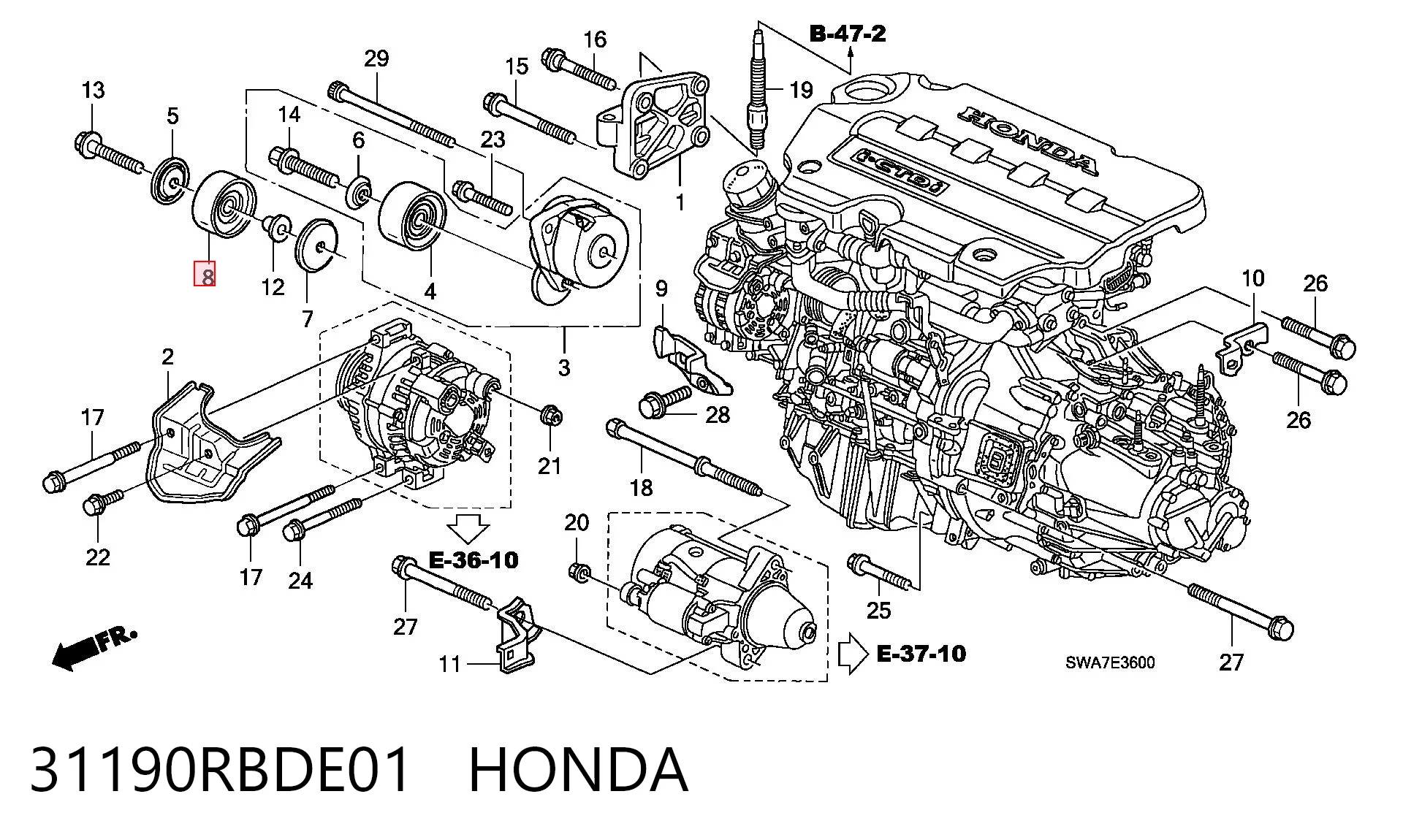 31190RBDE01 Honda