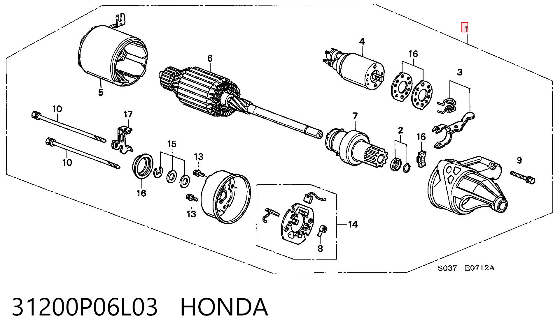 Motor de arranco Nissan Vanette  C22