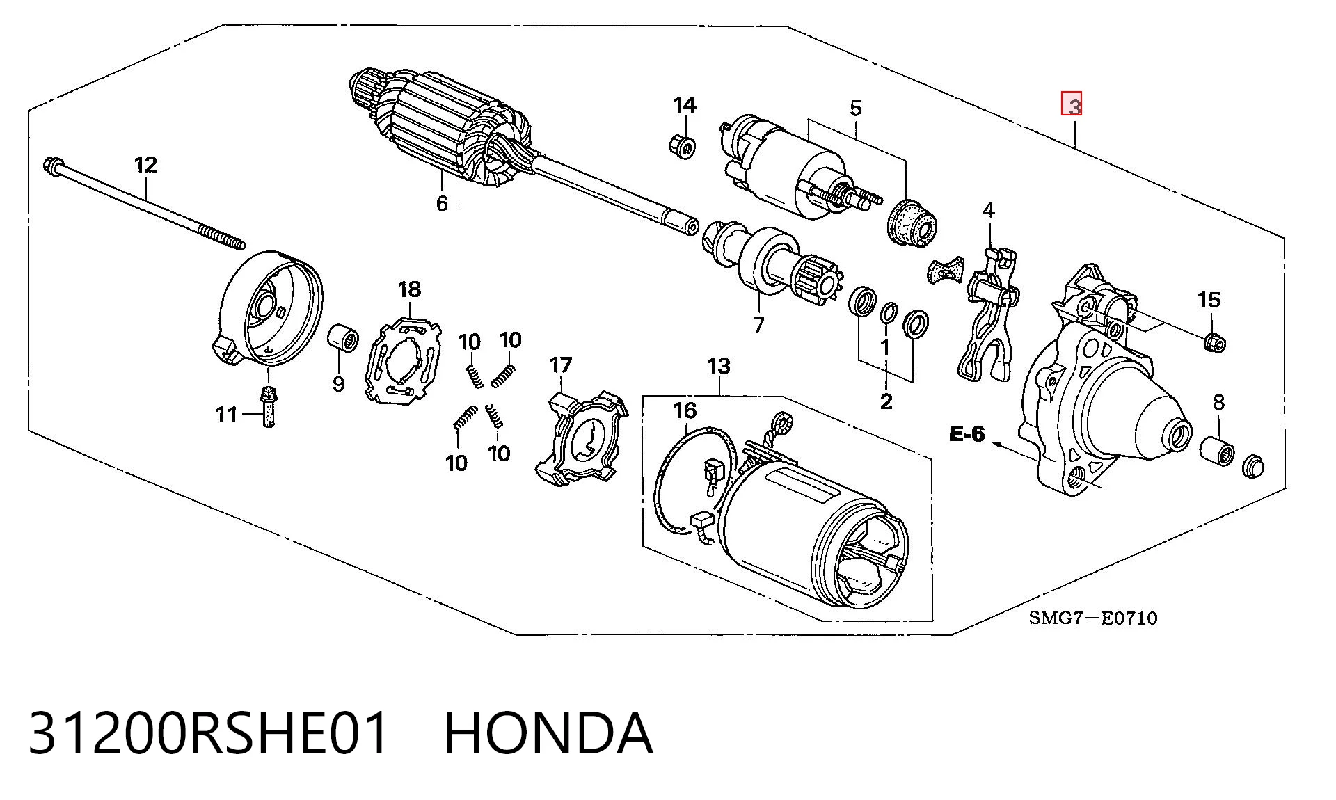 31200RSHE01 Honda