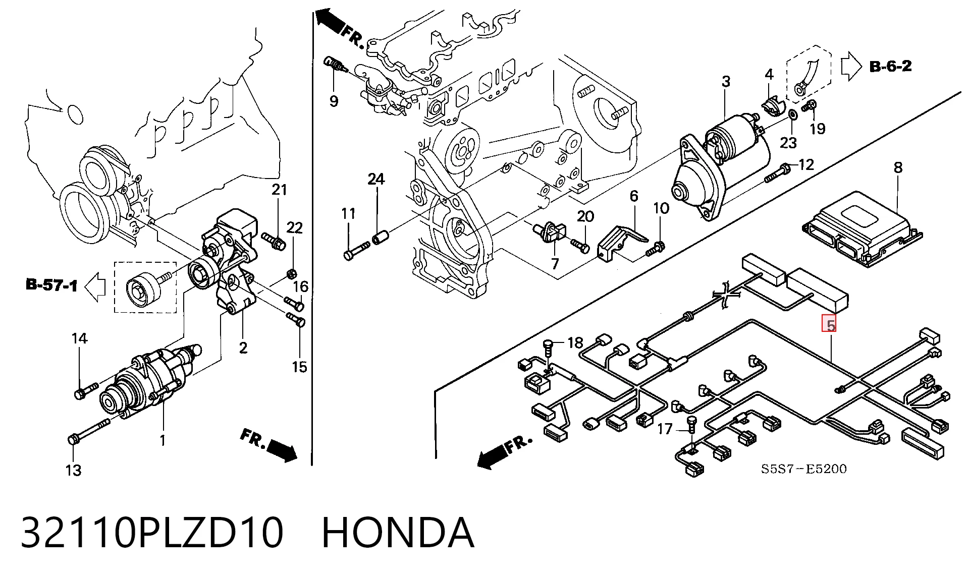 32110PLZD10 Honda