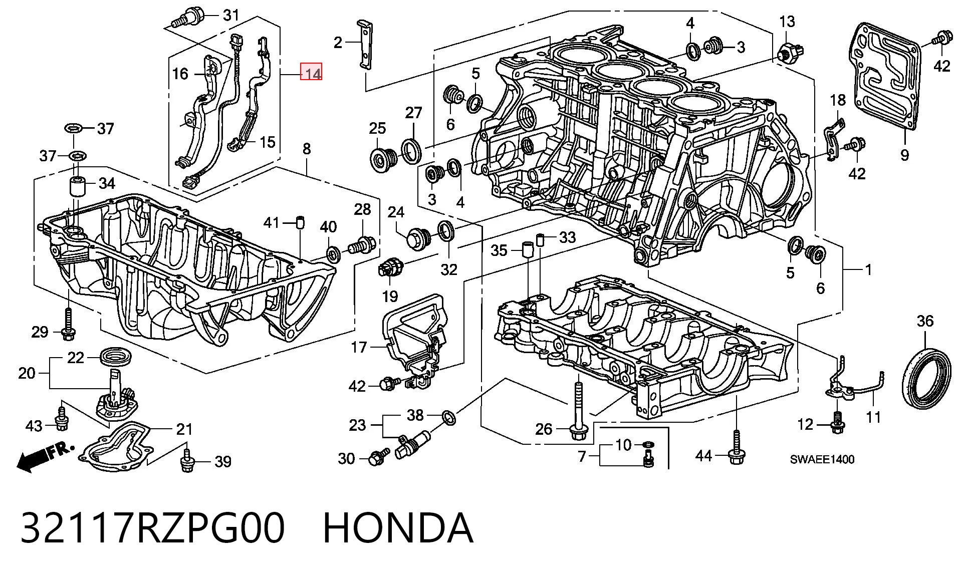 32117RZPG00 Honda