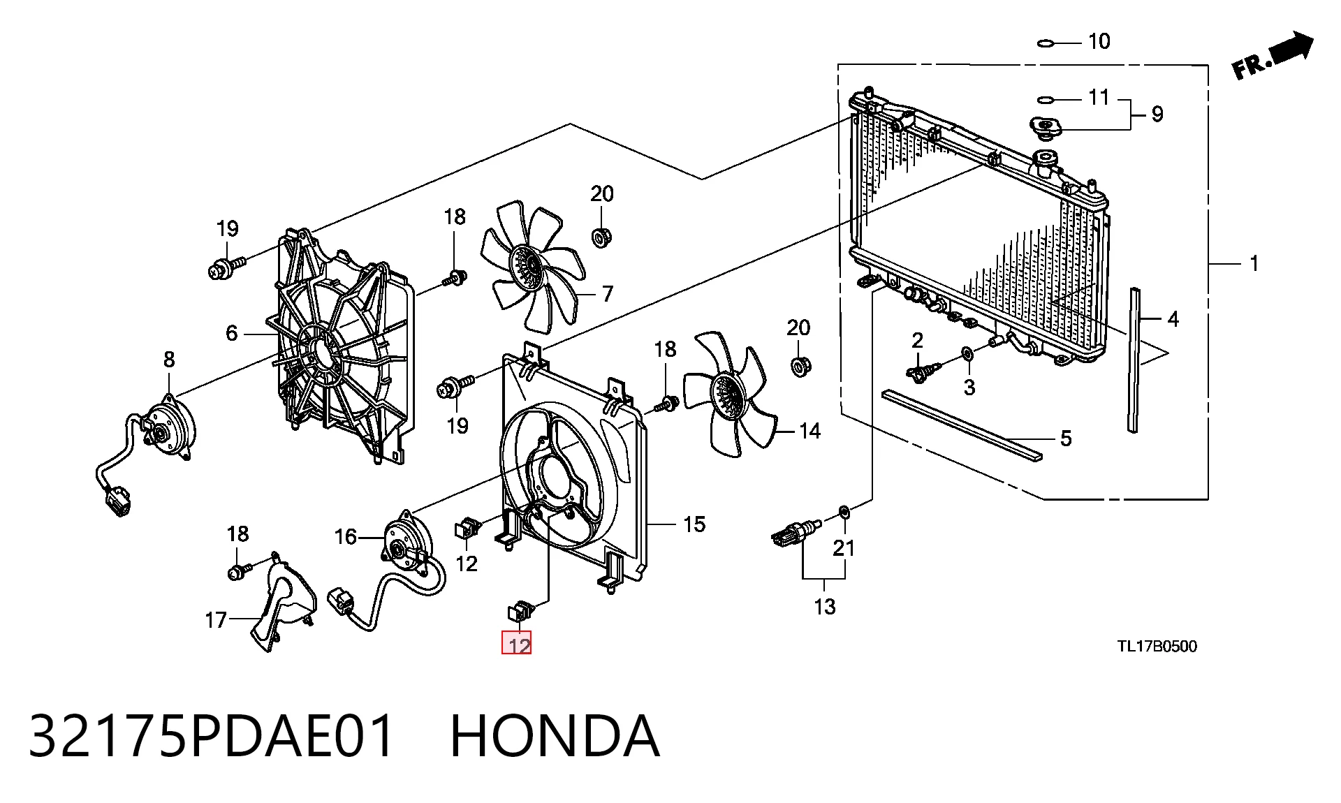 32175PDAE01 Honda