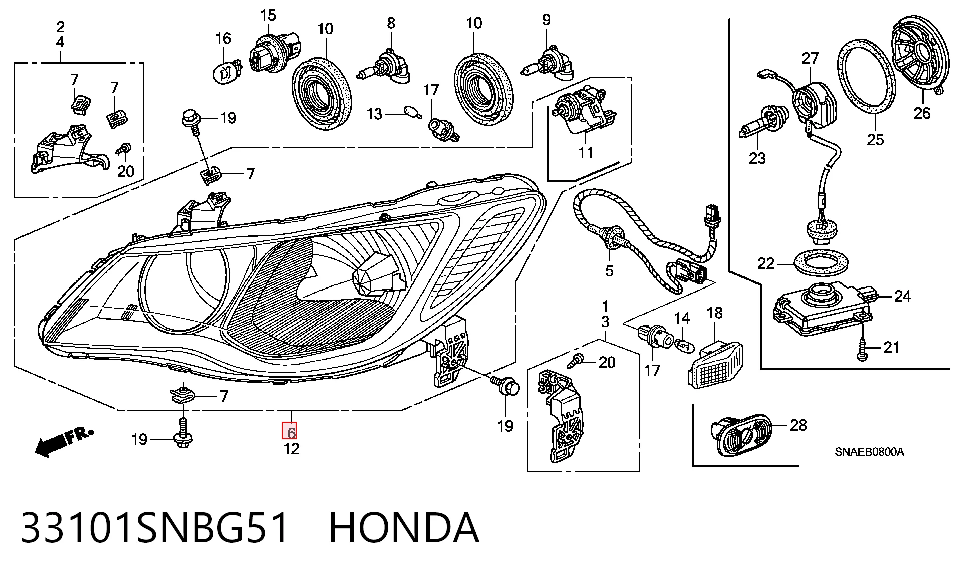 33101SNBG51 Honda