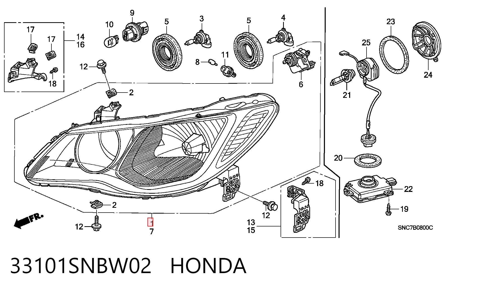 Compre Luz direita Honda Civic 8