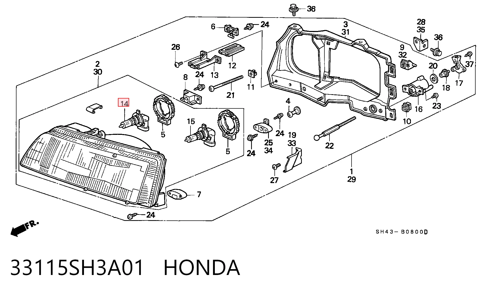 33115SH3A01 Honda