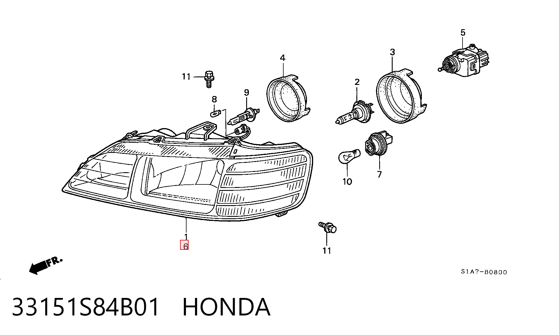 Luz esquerda Honda Accord preço, a partir de 102,33 USD