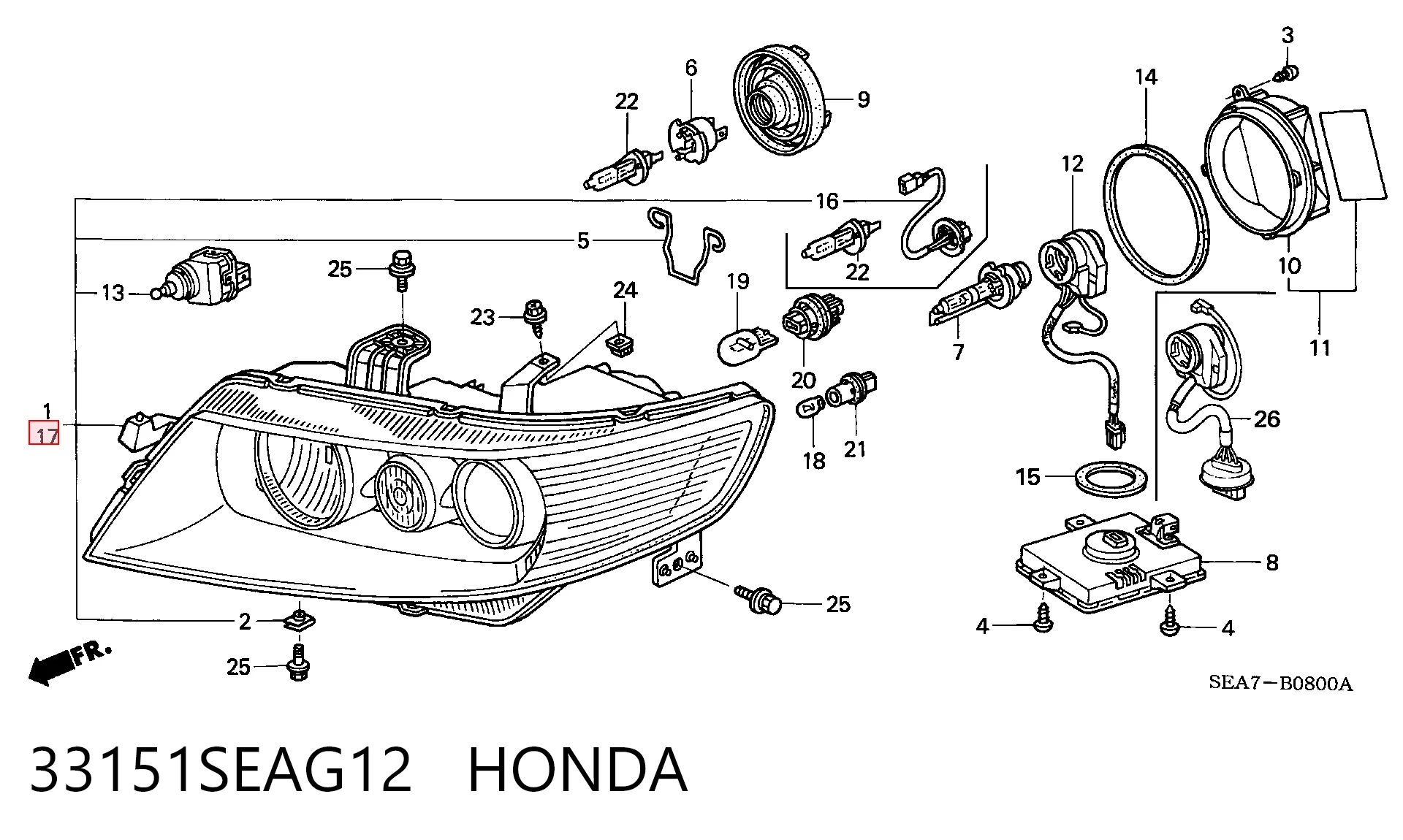 33151SEAG12 Honda