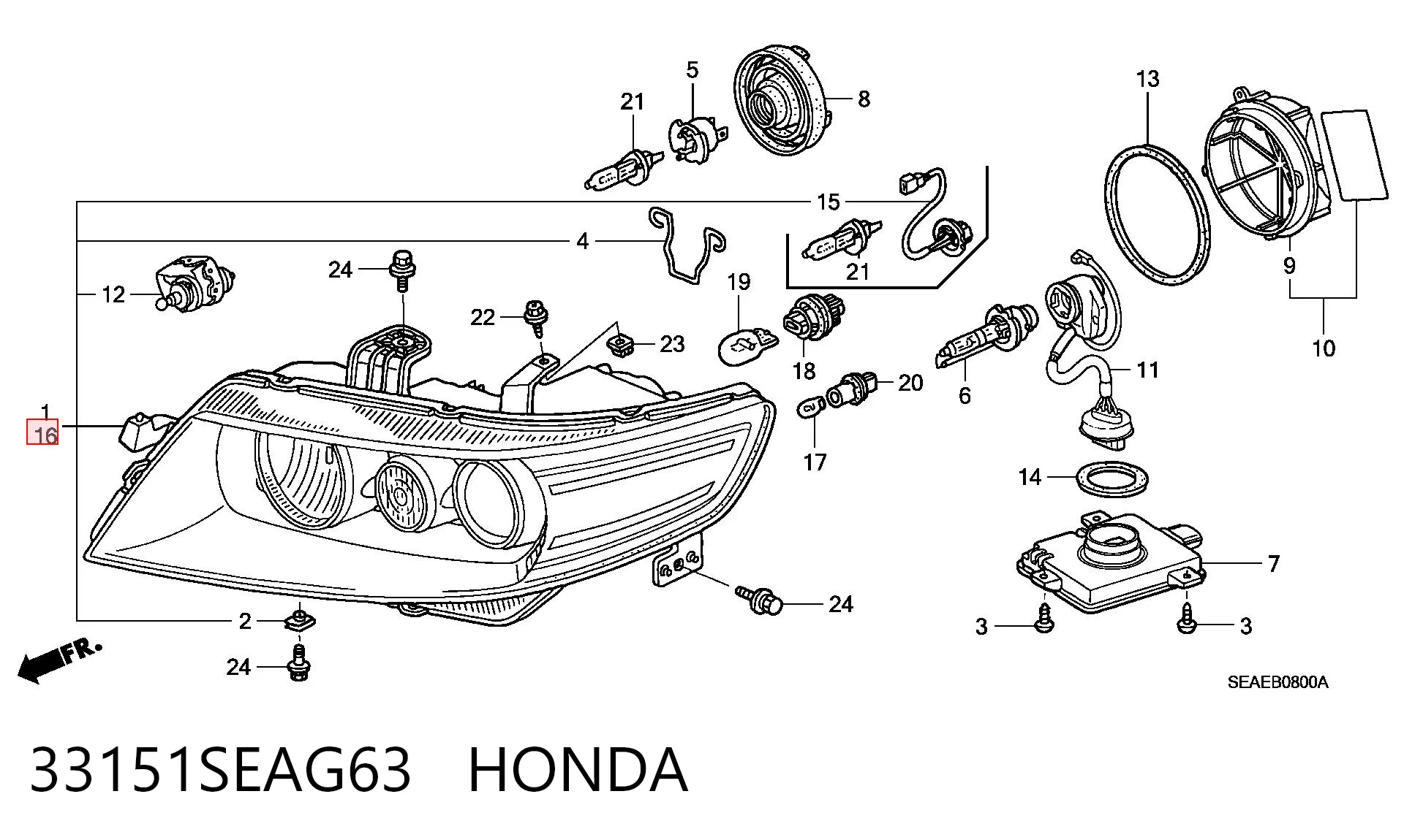 33151SEAG63 Honda