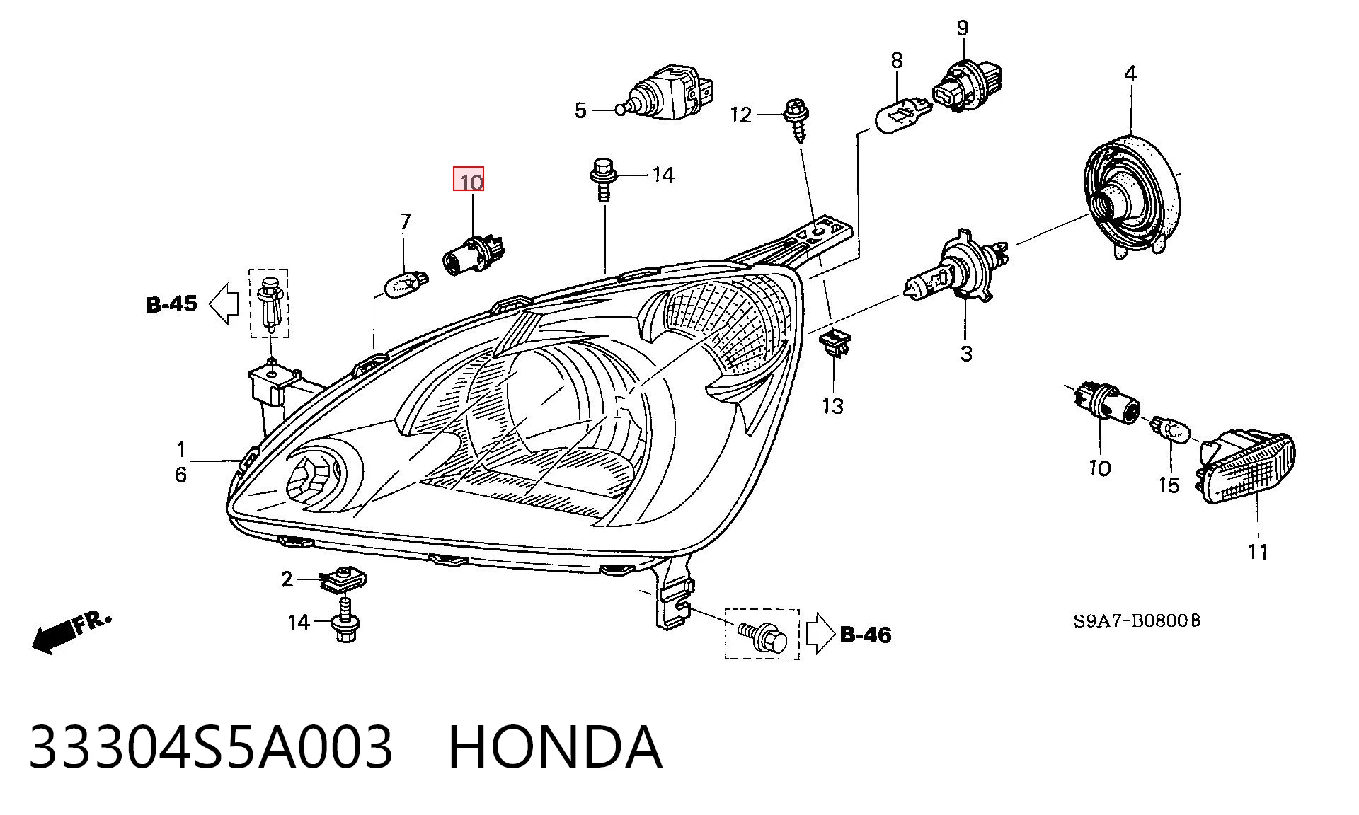 33304S5A003 Honda