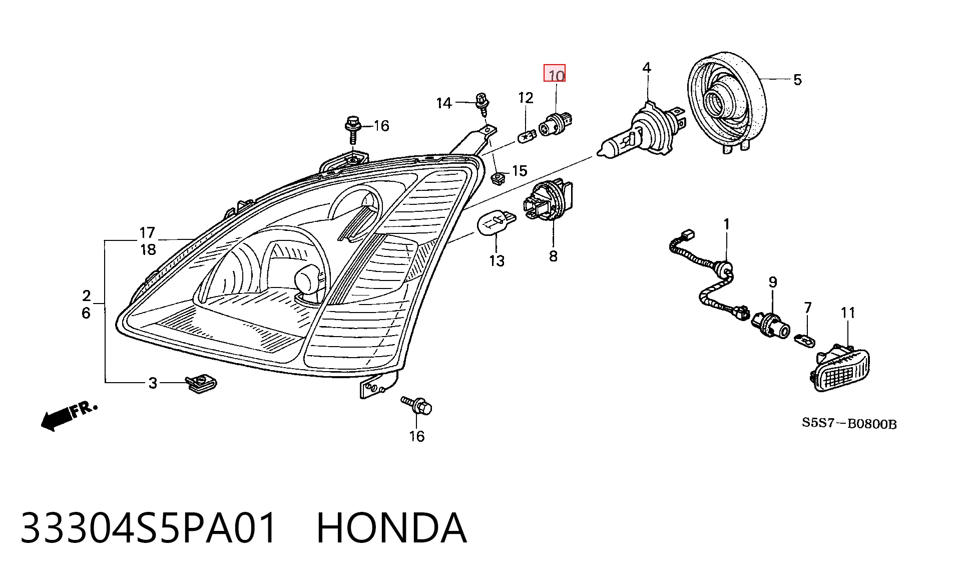 33304S5PA01 Honda