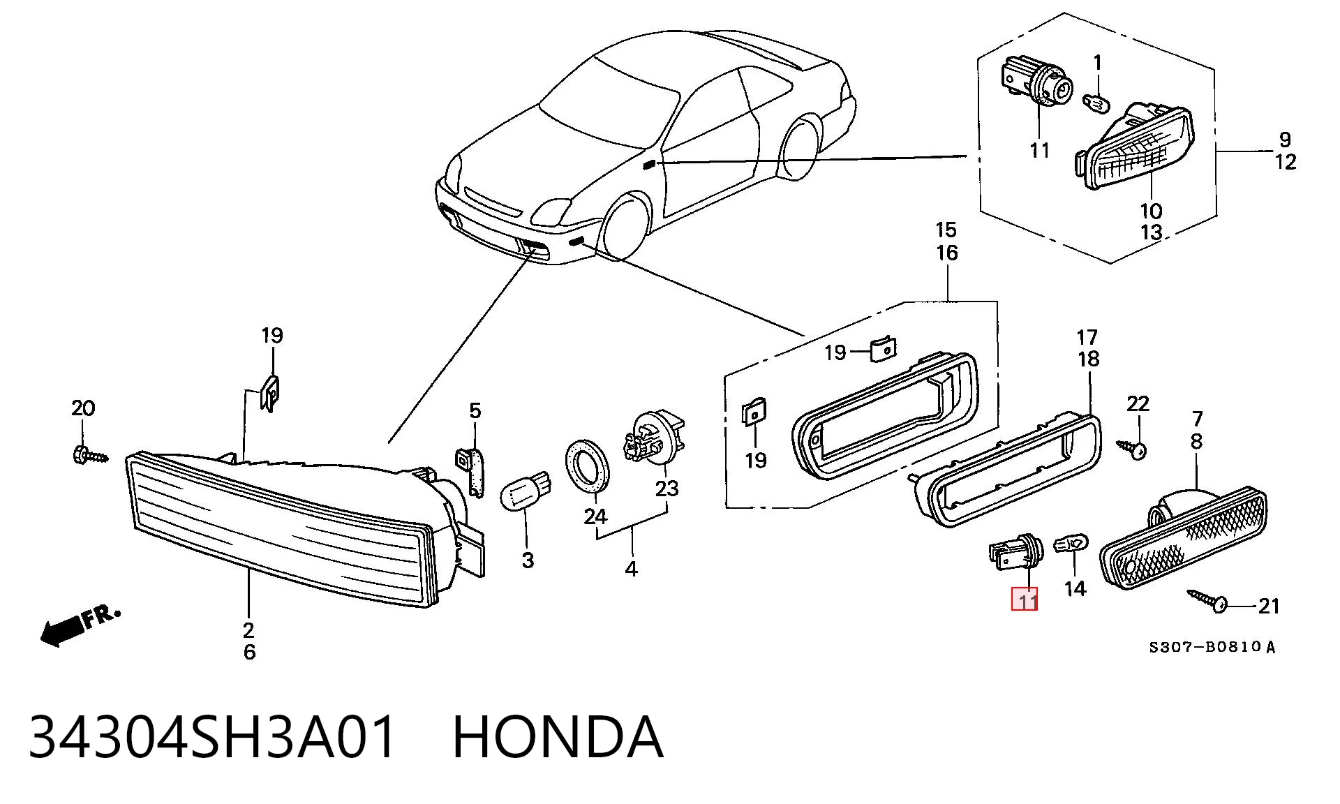 34304SH3A01 Honda 