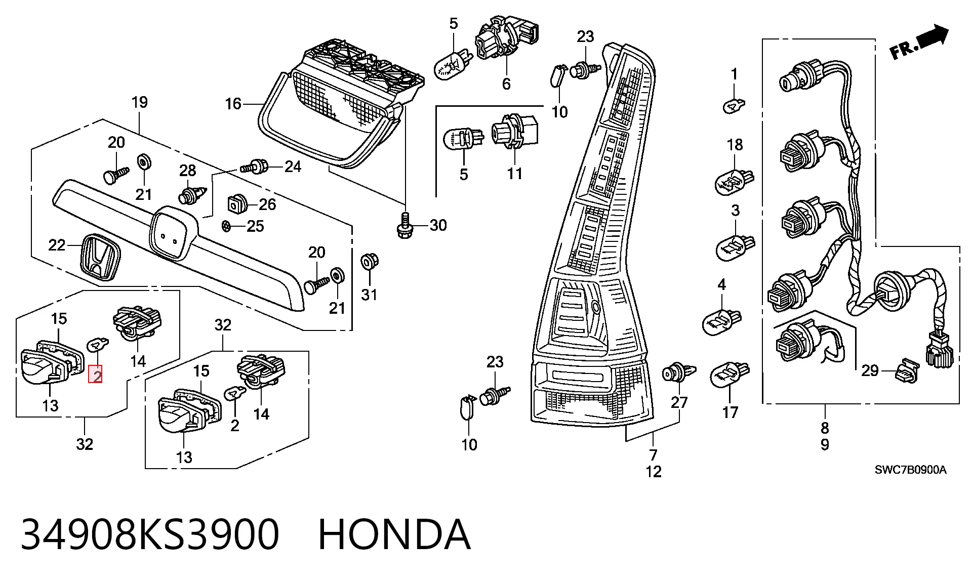 34908KS3900 Honda