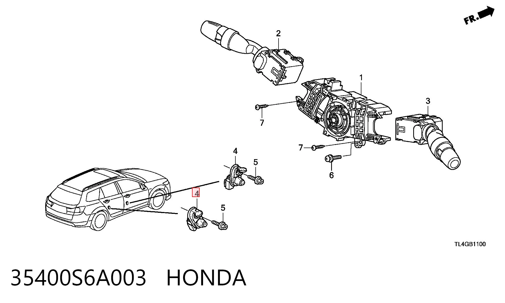 35400S6A003 Honda Motor de arranco