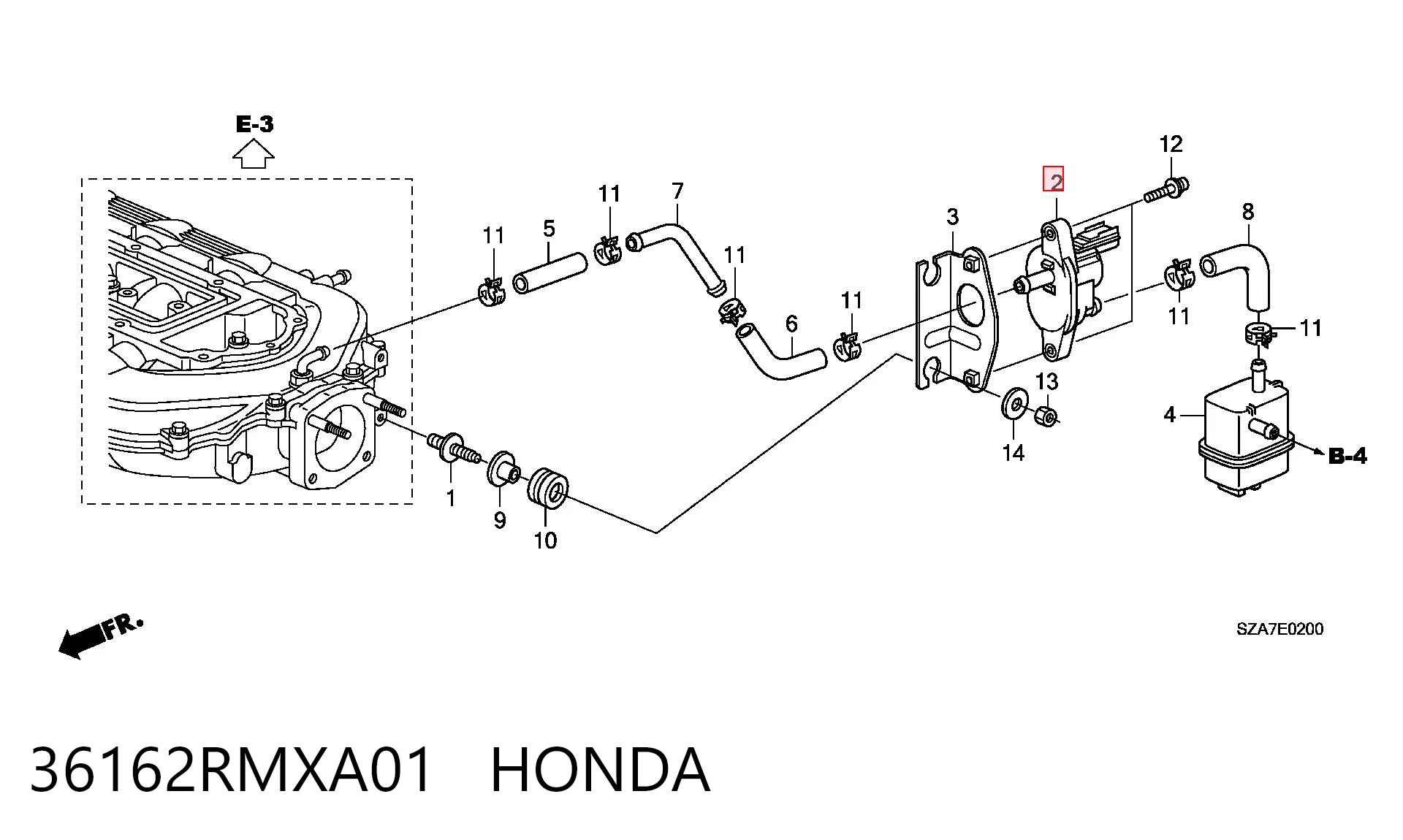 36162RMXA01 Honda Válvula de ventilação dos gases do tanque de combustível