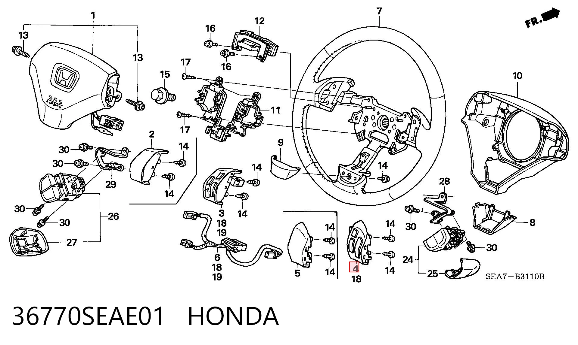 36770SEAE01 Honda