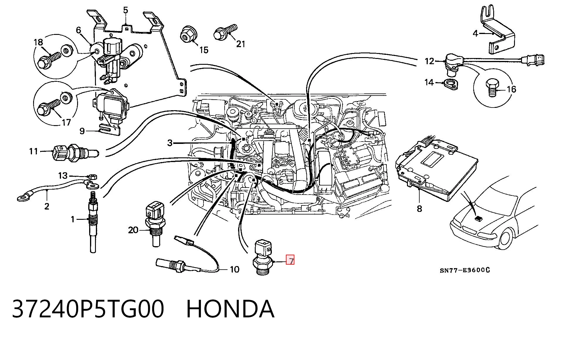 37240P5TG00 Honda
